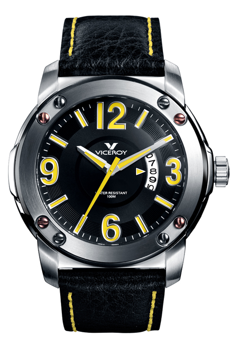 Viceroy : Mens Black Watch.. Leather - One Size