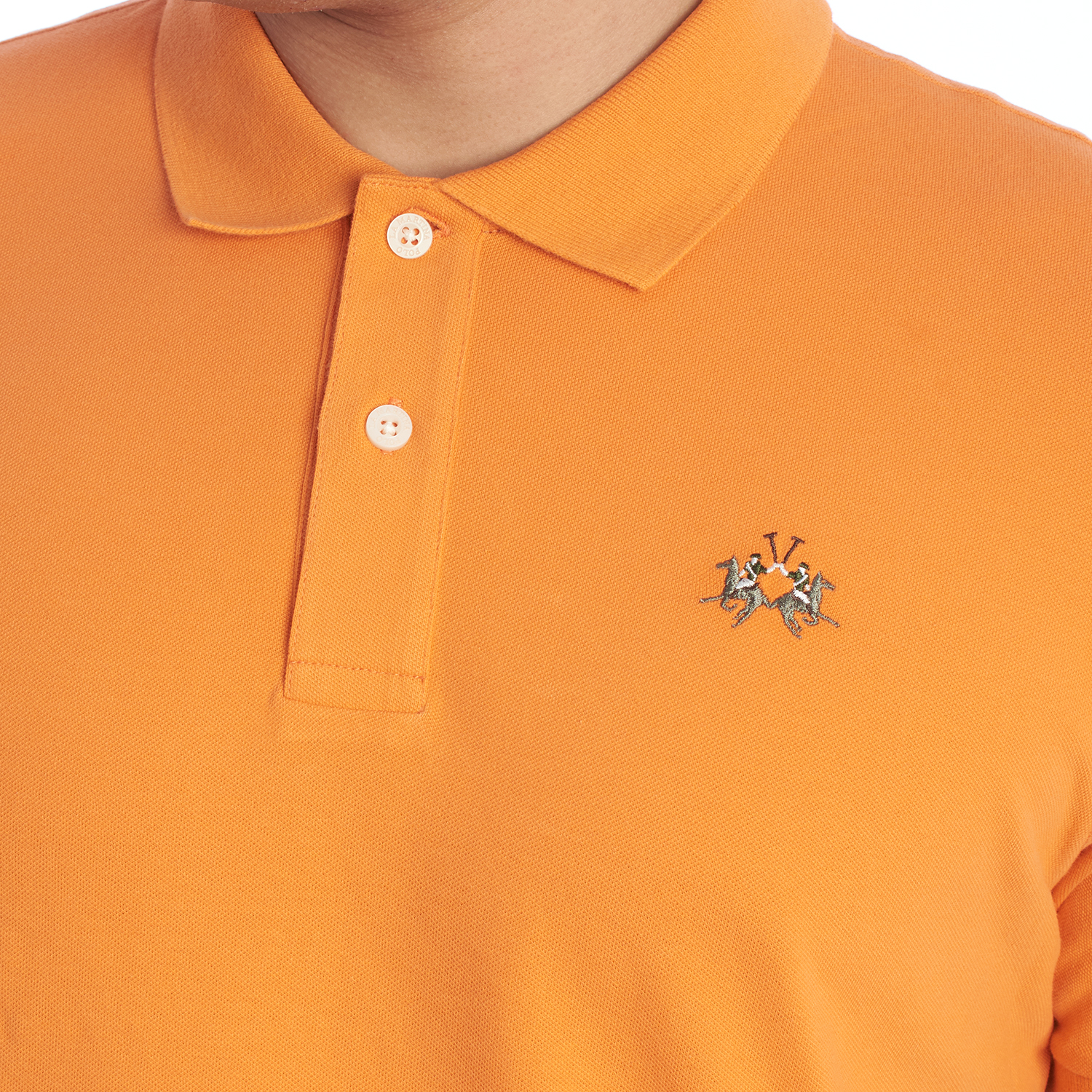 LA MARTINA YMP002-PK001 Slim Fit kortärmad pikétröja för män herr – bild 2
