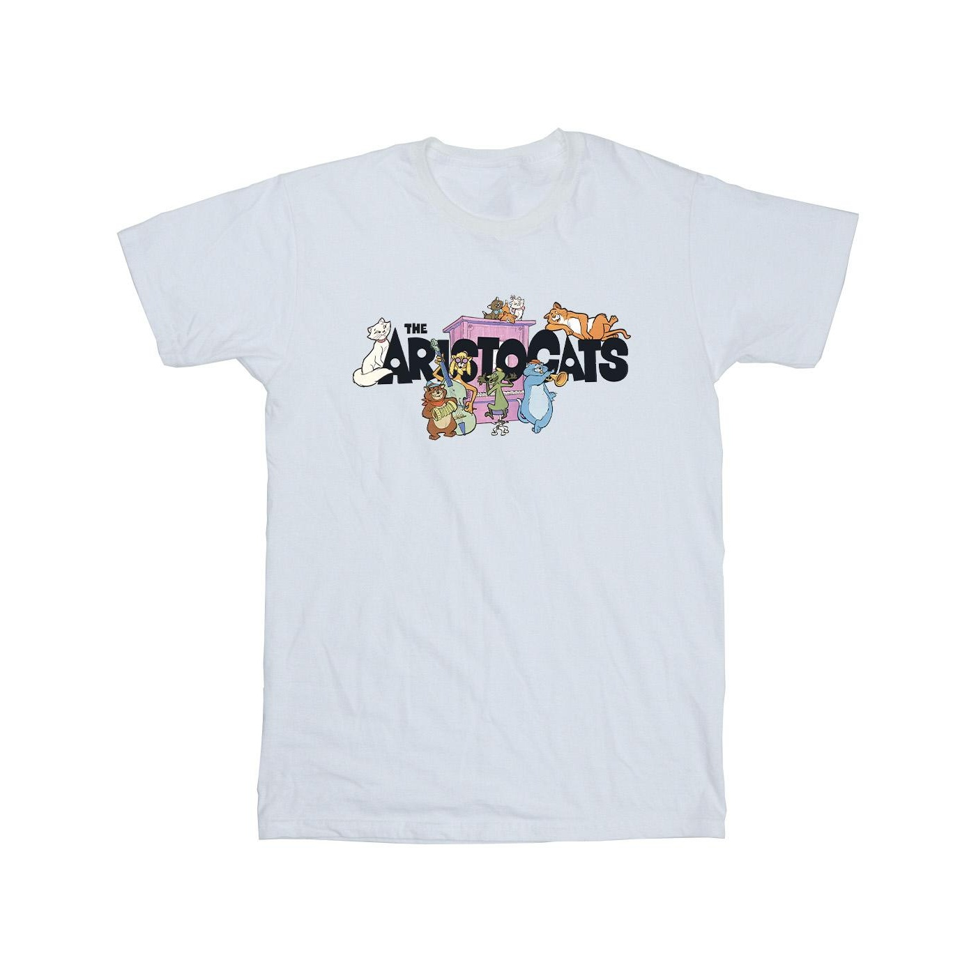 Thumbnail - Disney - "Aristocats Logo" T-Shirt für Mädchen (Weiß)