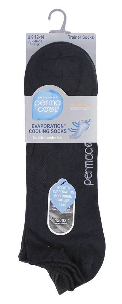 Permacool Unisex Andningsbara Anti Sweat Trainer Quarter Socks för varmt väder övrigt dam – bild 2