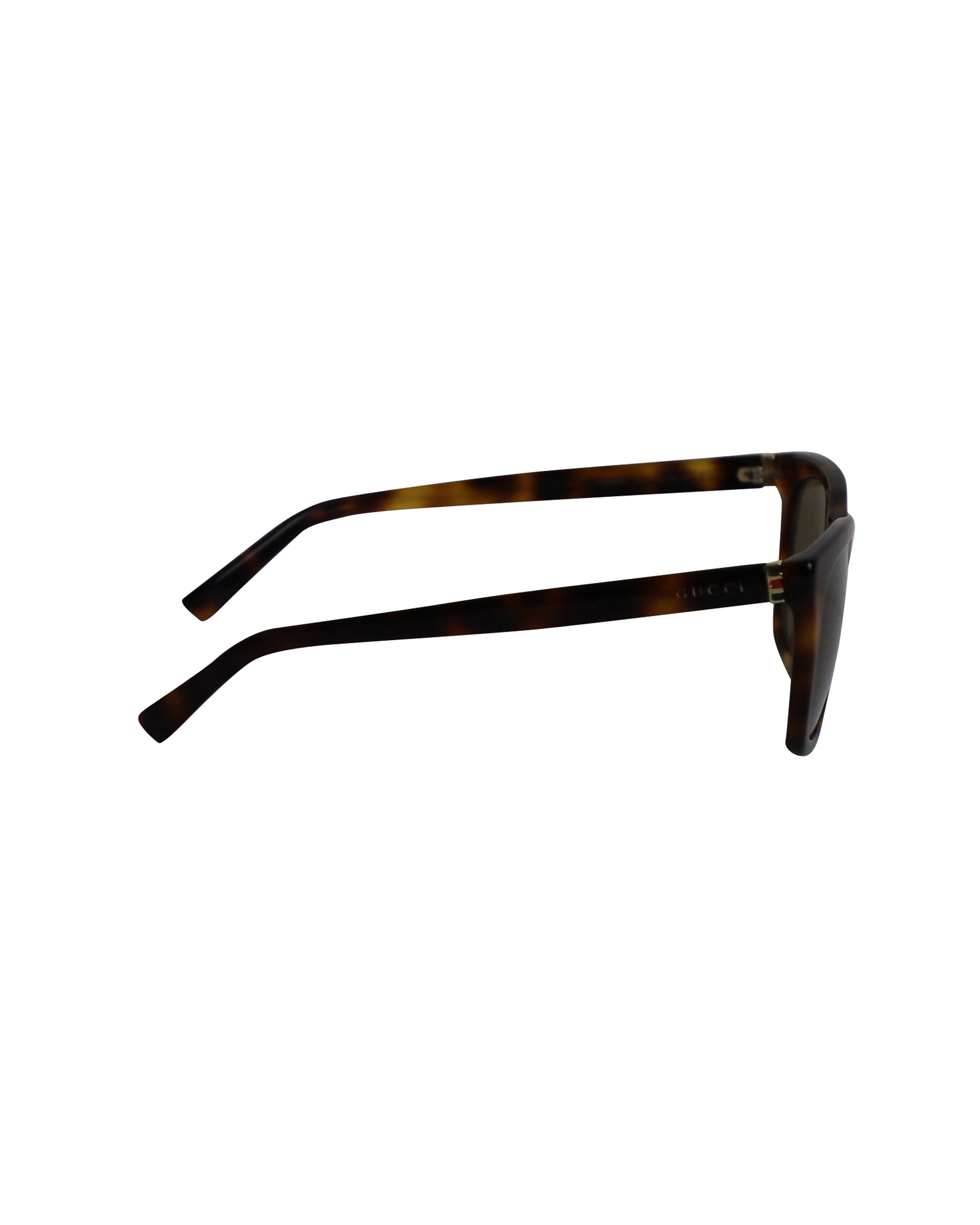 Gucci Pre-owned Gucci GG0449S Herrers rektangulära solglasögon i brunt acetat med sköldpaddsmönster – bild 2