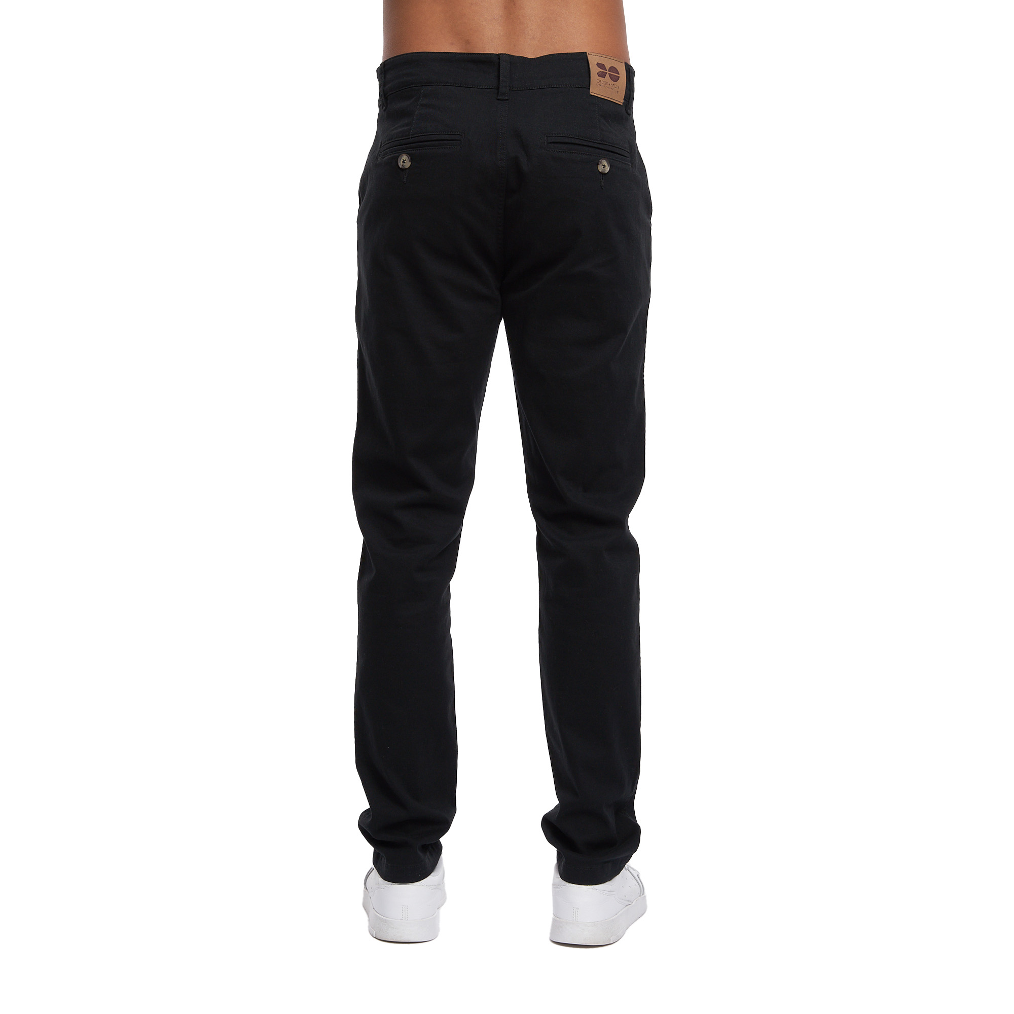 Crosshatch Mens Roysden Chinos (Svart) byxor herr – bild 2