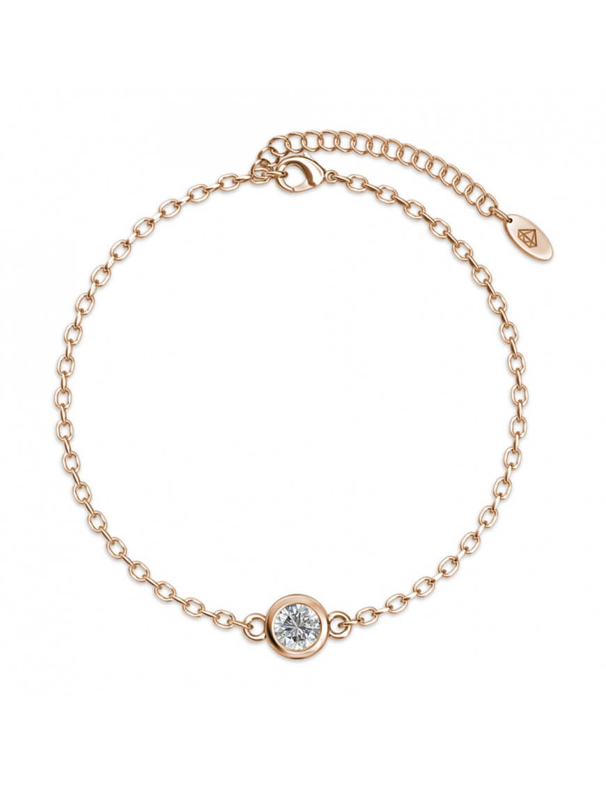 Geburtsstein-Armband - Rose Gold und Kristall