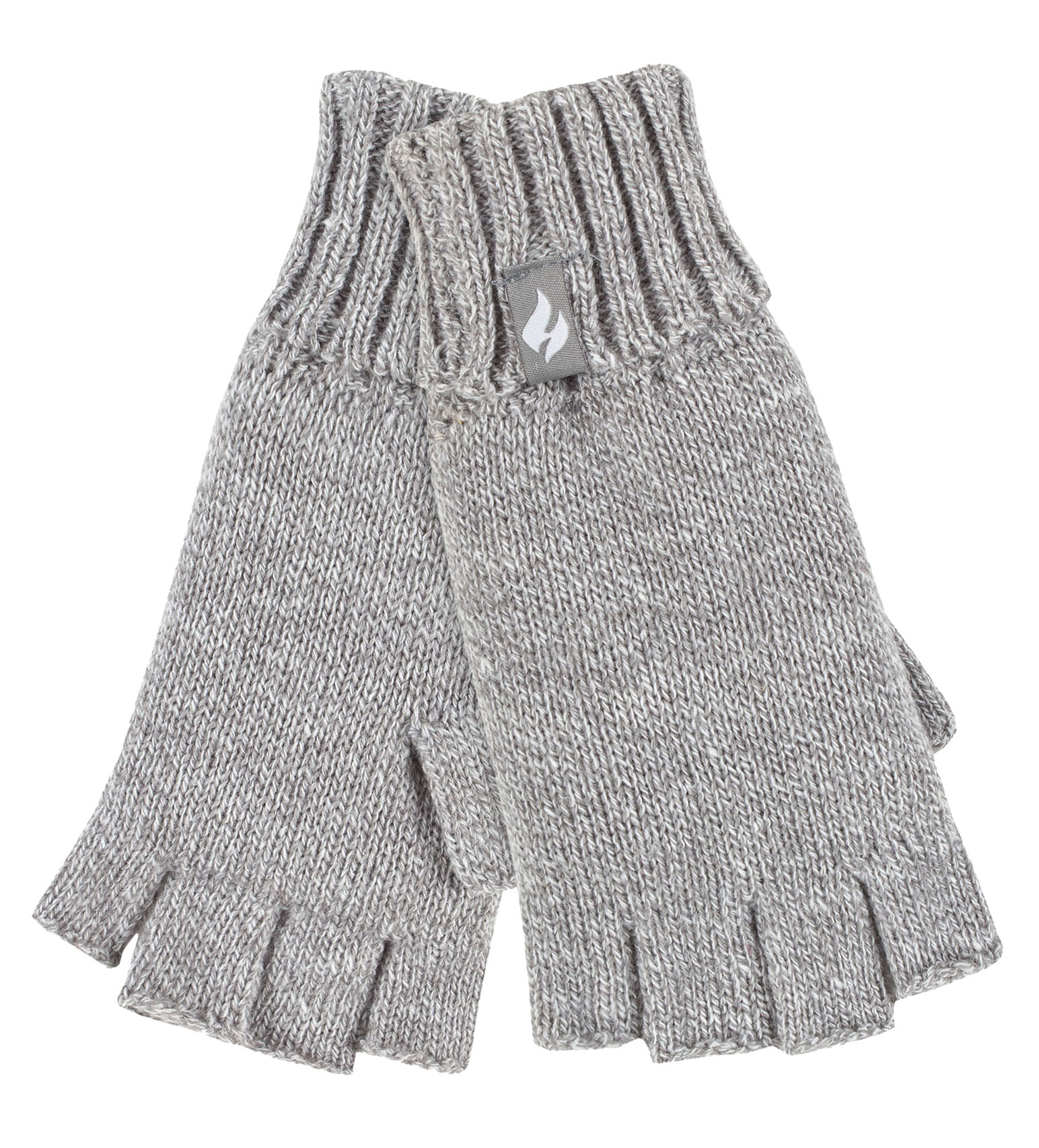 Heat Holders Womens Ladies Solid Knitted Fingerless Gloves