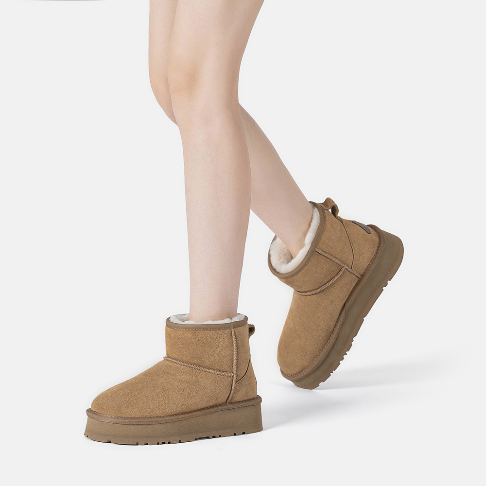 EverAU Australia EVER AU Australia Women Dusky Leather Platform Short Boots ankelboots – bild 2
