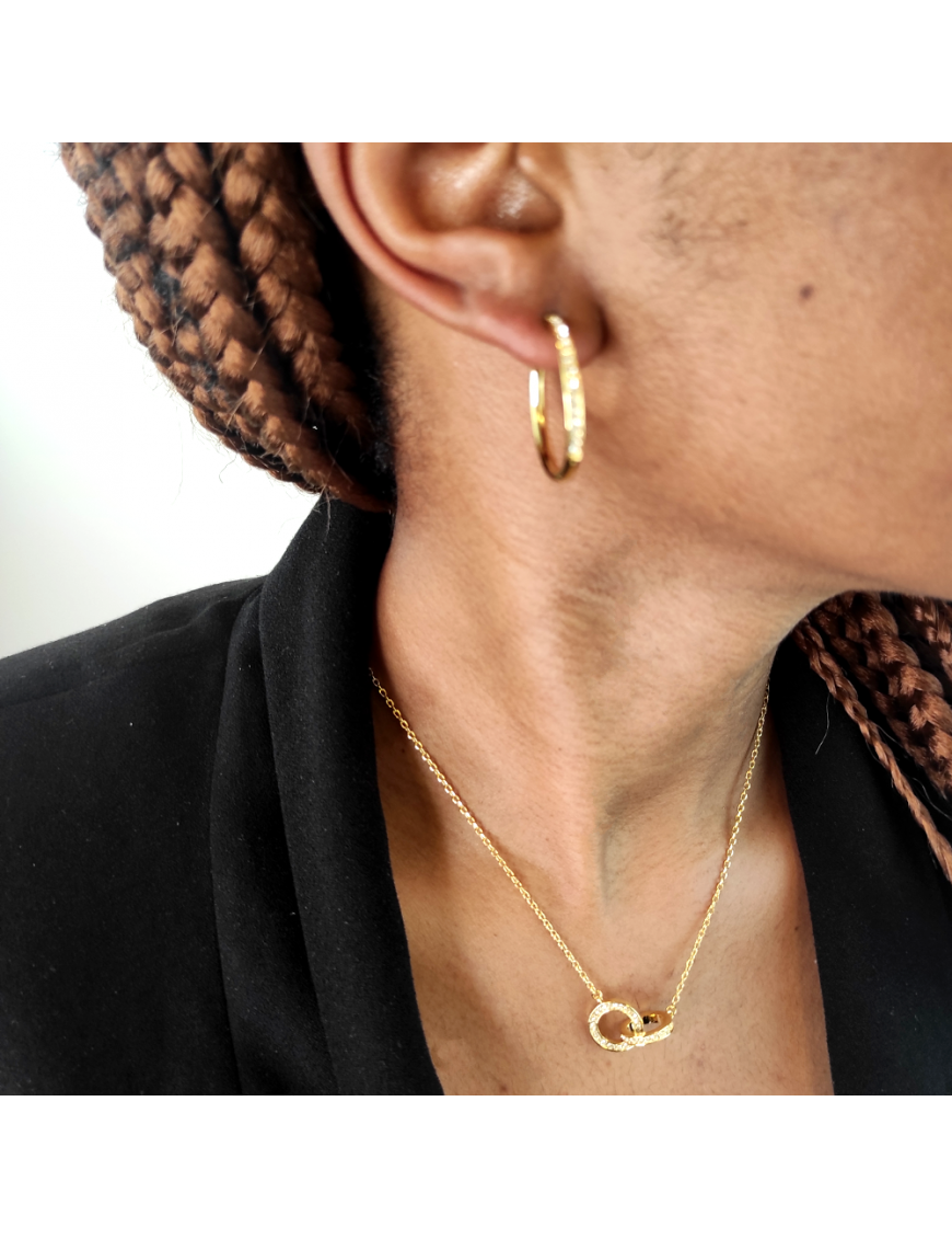 MYC Paris Parures Chic Circle Twin Doré et Cristal halsband dam – bild 2
