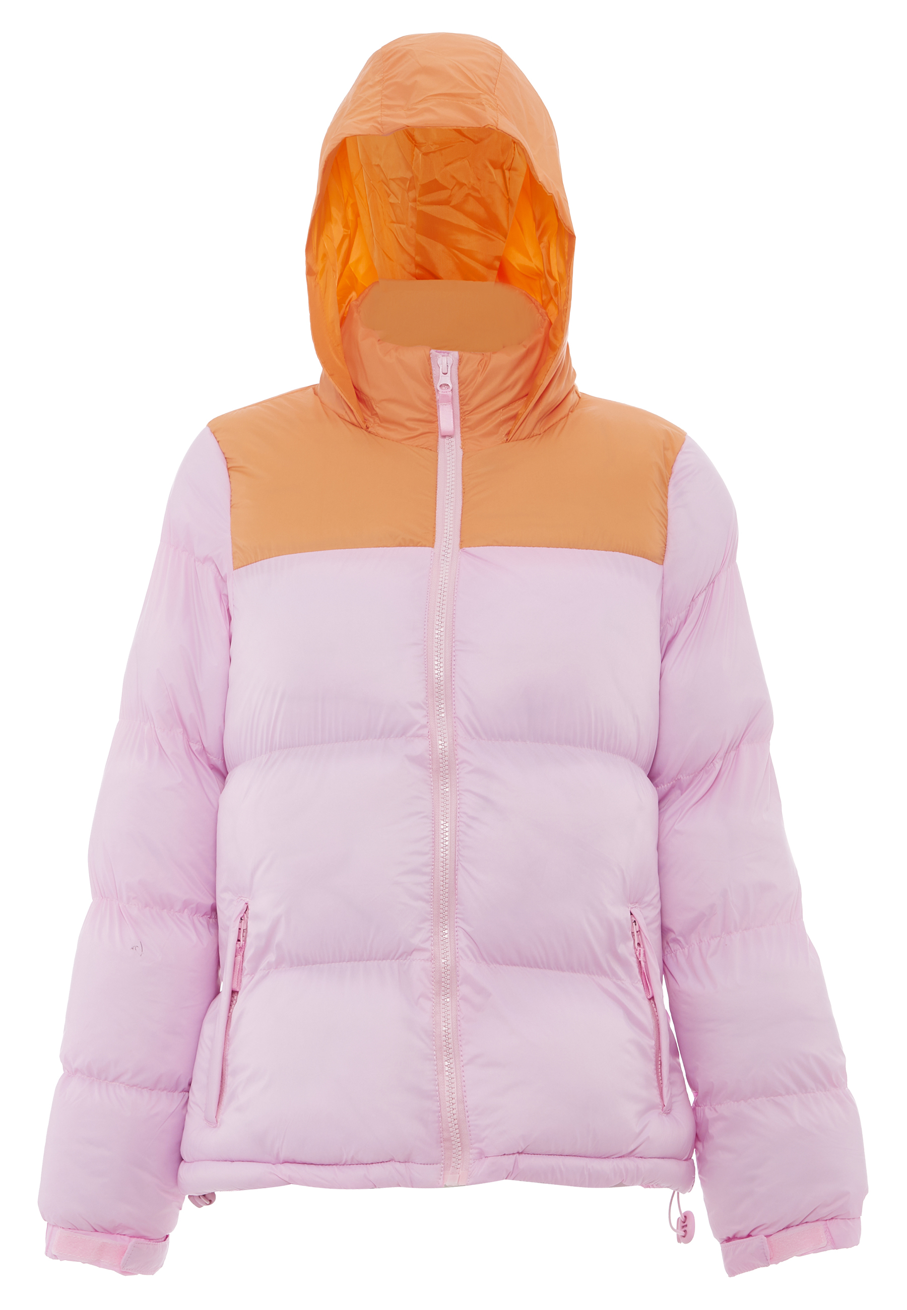 Thumbnail - Mo Wattierte Steppjacke Damen Süßes Pink Aprikose
