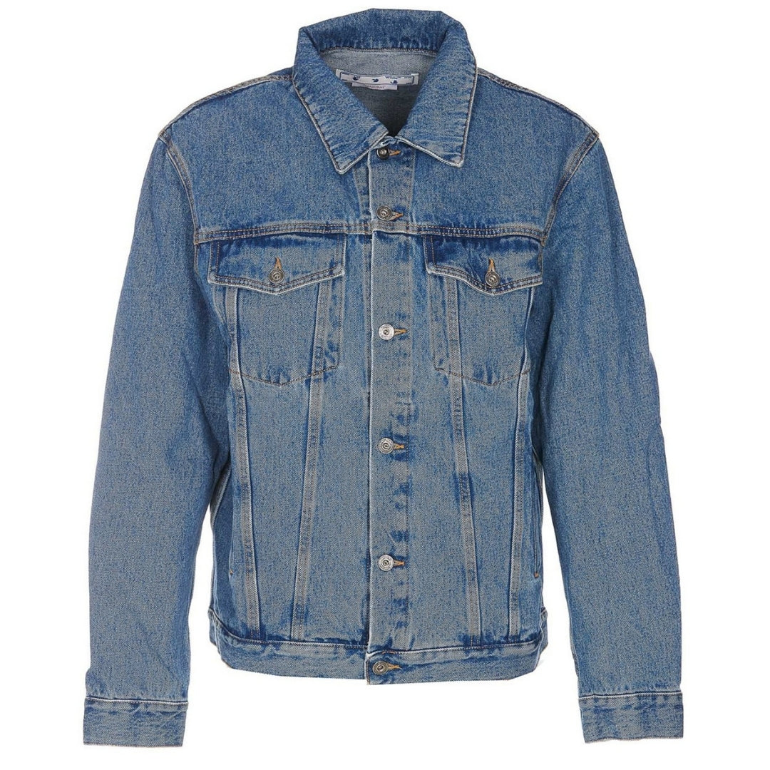 Thumbnail - Off-White Skate Fit Blaue Jeansjacke