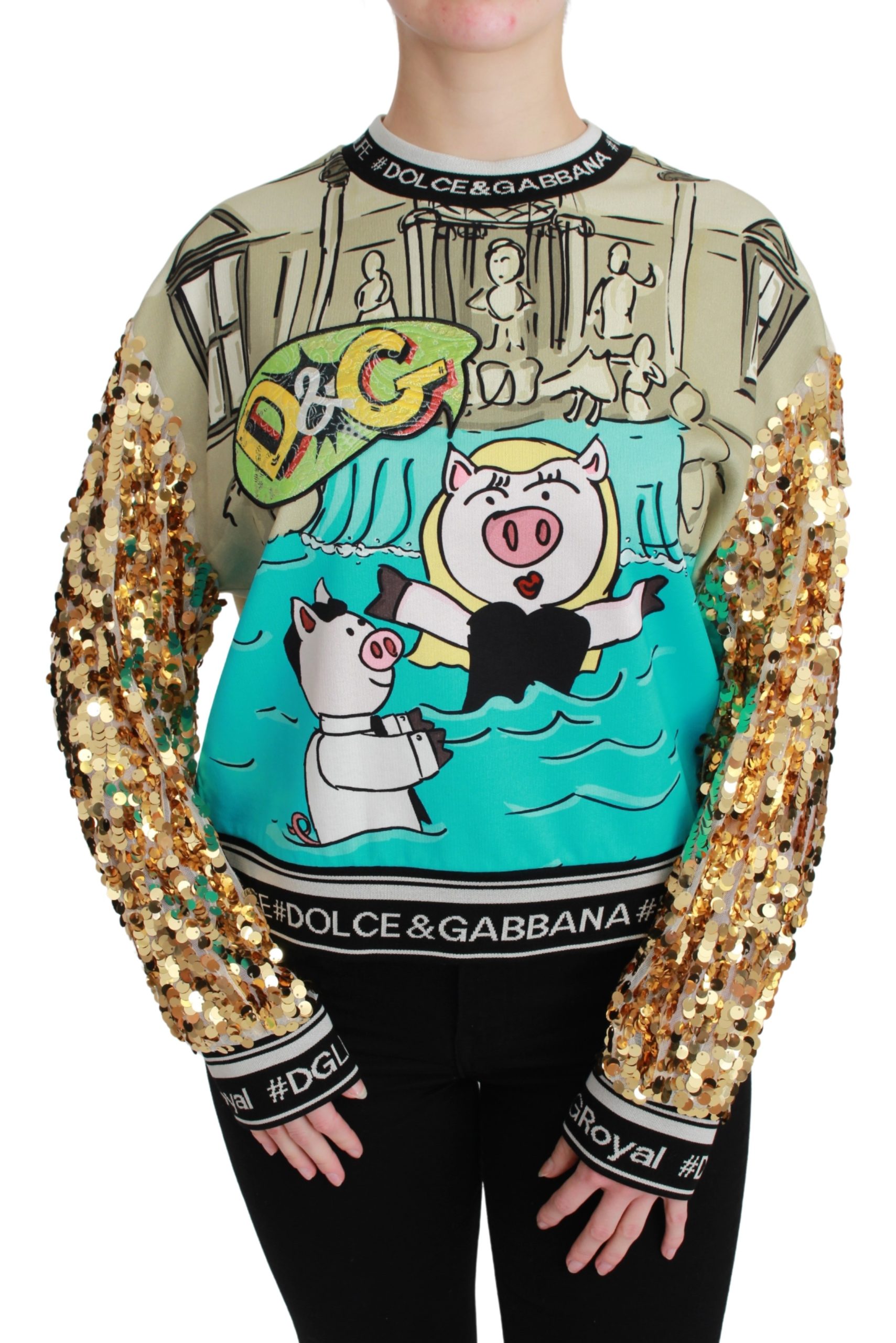 Thumbnail - Dolce & Gabbana Pull à paillettes pour femme - Année du cochon