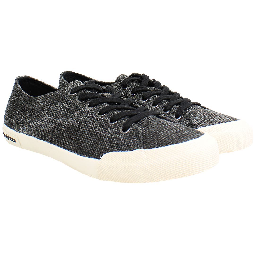 Seavees Monterey Raffia Kvinna Svarta Slippers espadrillos dam – bild 2