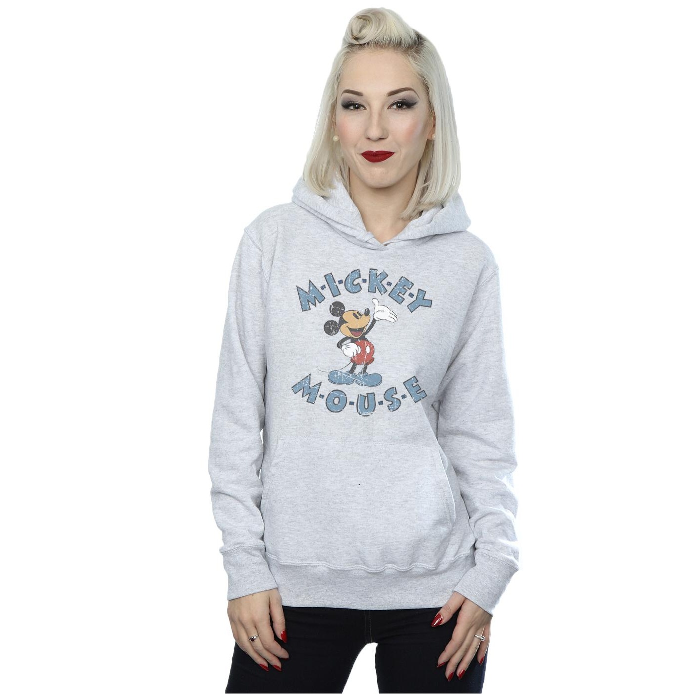 Disney Womens/Ladies Mickey Mouse Dash Hoodie (Sports Grey) dam – bild 2