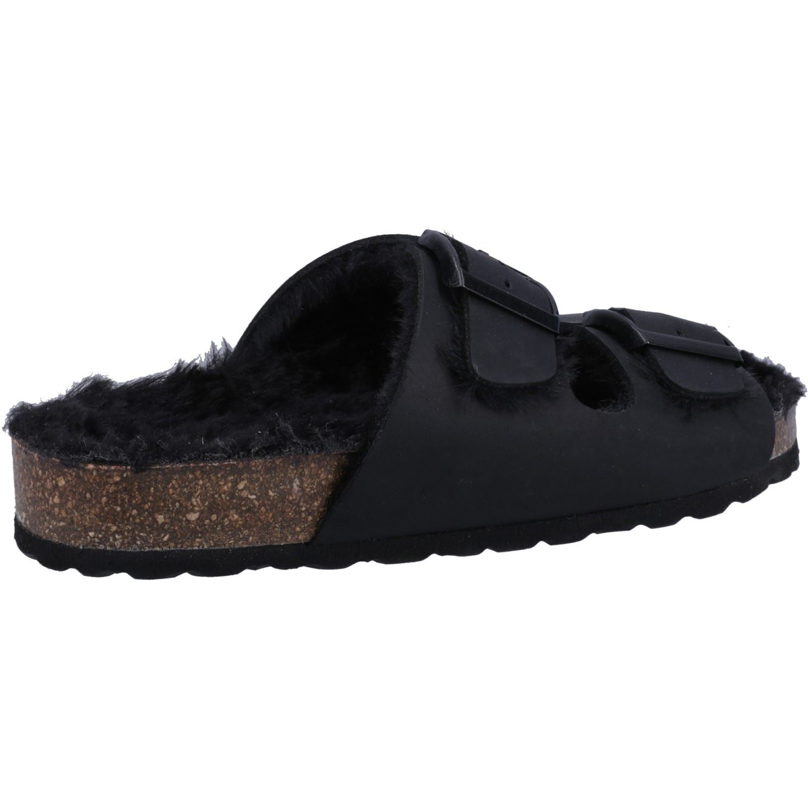 Hush Puppies Jessie Läder Damskor Svart Tofflor – bild 2