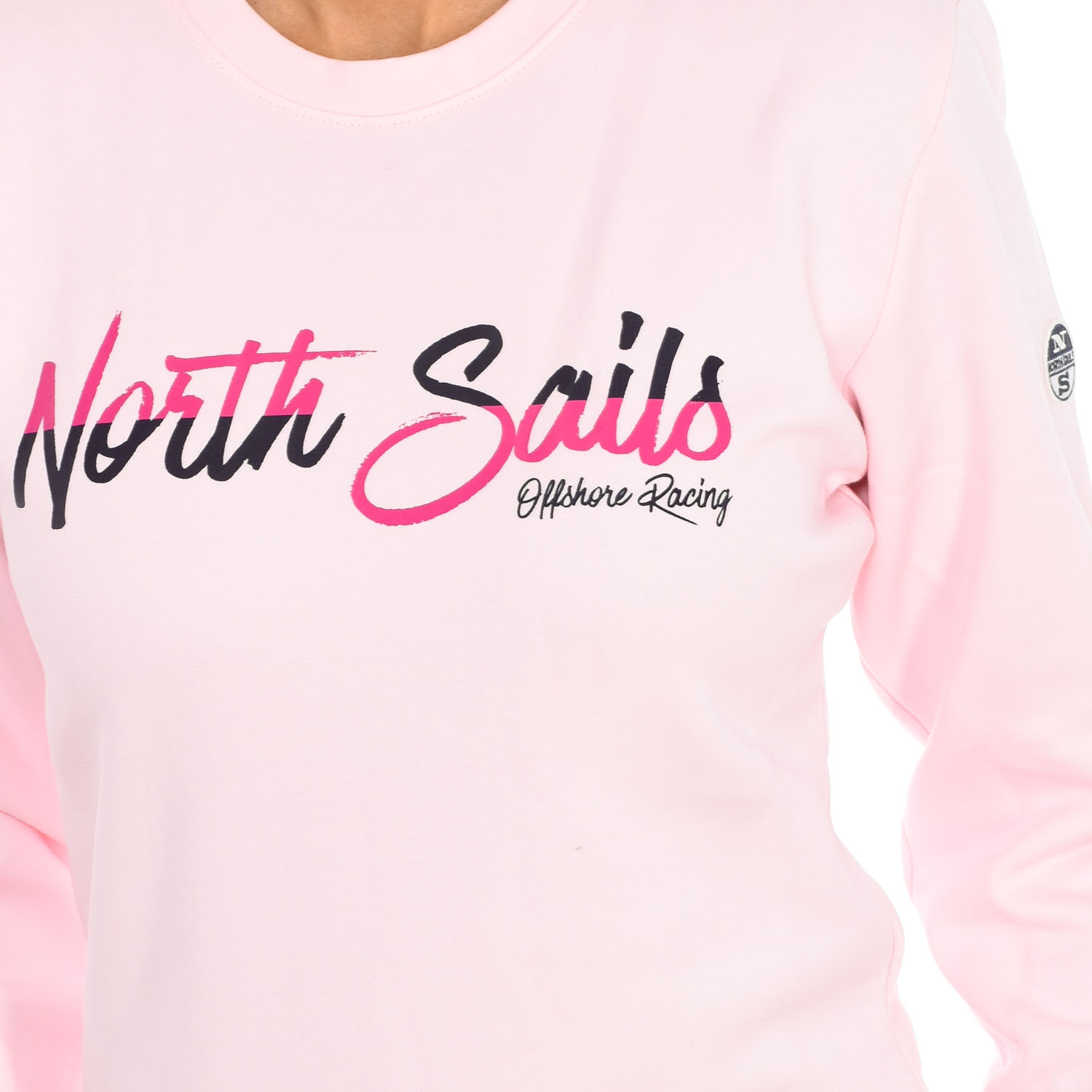 Långärmad sweatshirt med rund halsringning 9024250 dam 2
