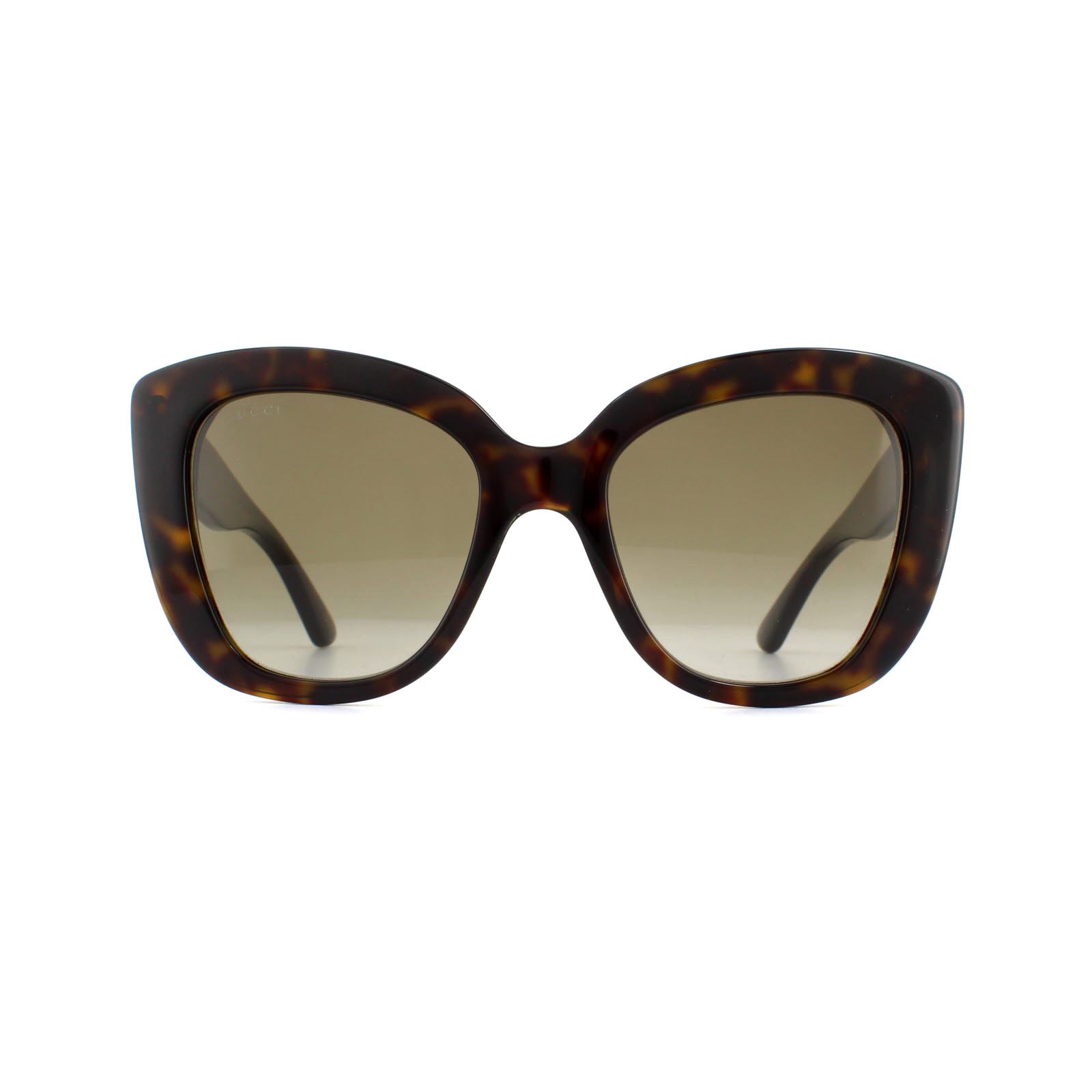 Thumbnail - Gucci Cat Eye Sonnenbrille für Damen in Havanna Braun mit Farbverlauf