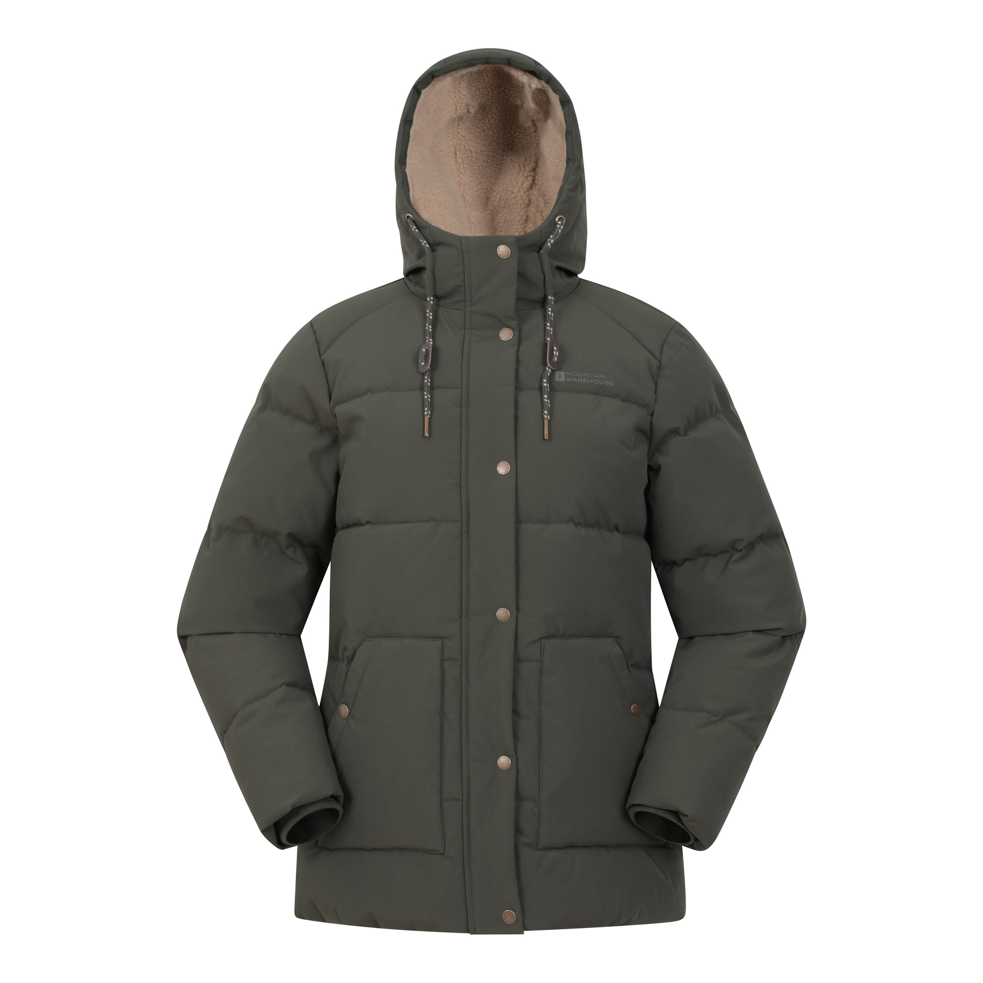 Mountain Warehouse Damen/Damen Manta Borg gefütterte wattierte Jacke (Khakigrün)