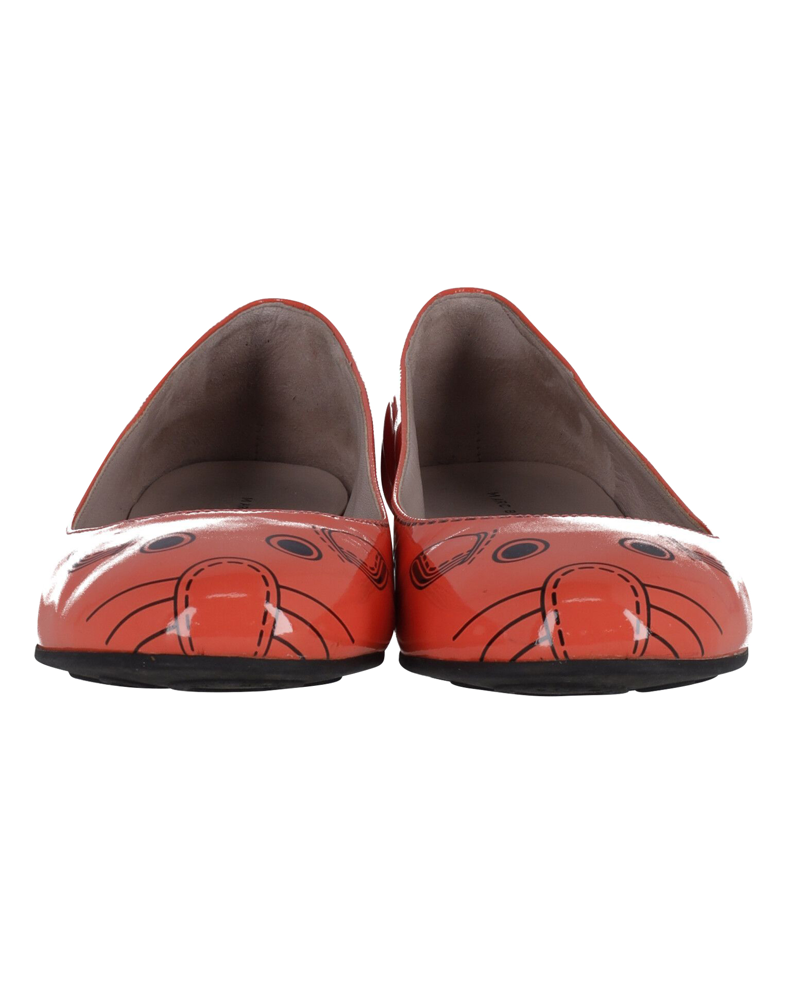 Marc Jacobs Pre-owned Marc Jacobs Mustryck Ballettskor i Orange Lackläder dam – bild 2