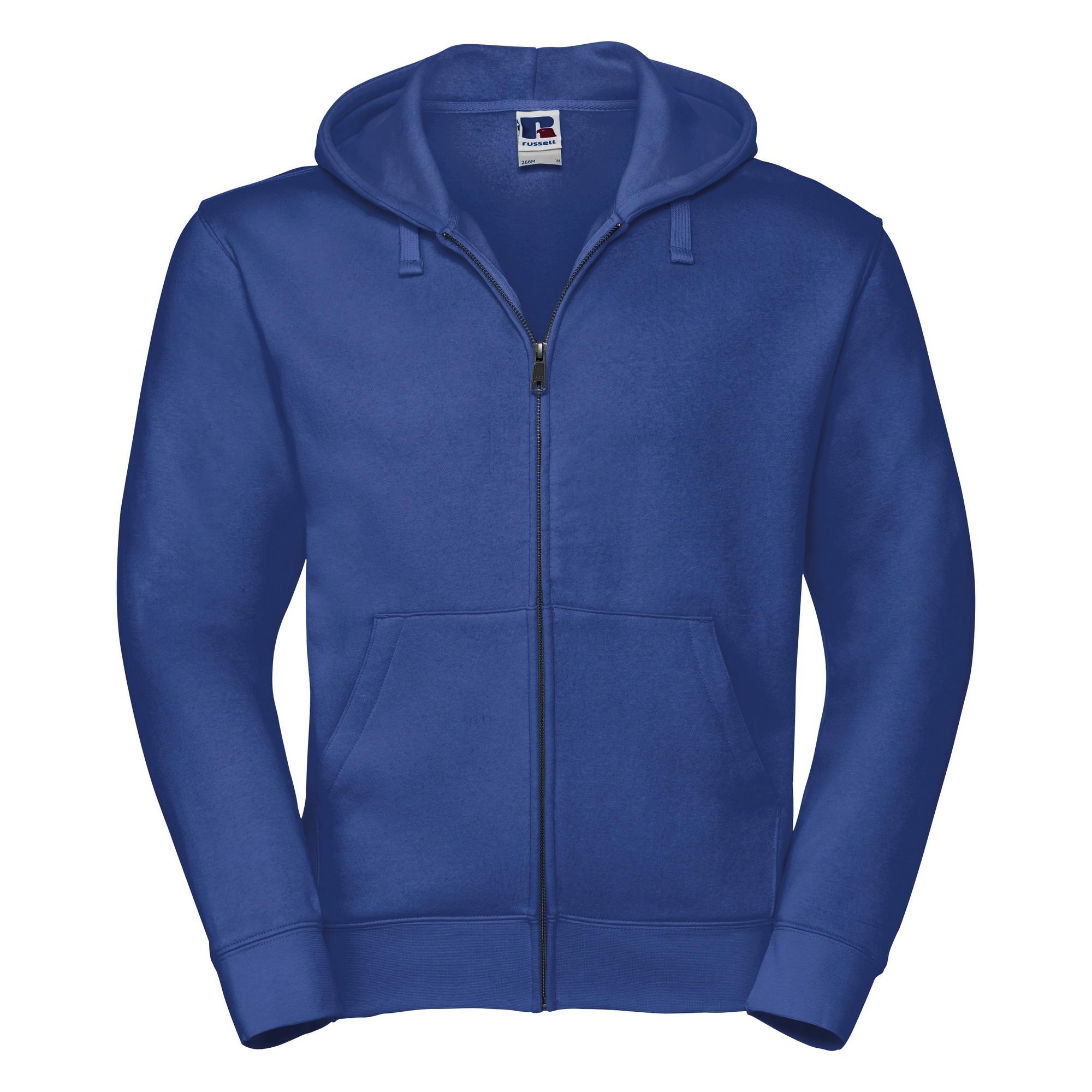 Russell Heren Authentieke Sweatshirt met volledige ritssluiting / Hoodie (Helder Koninklijk)