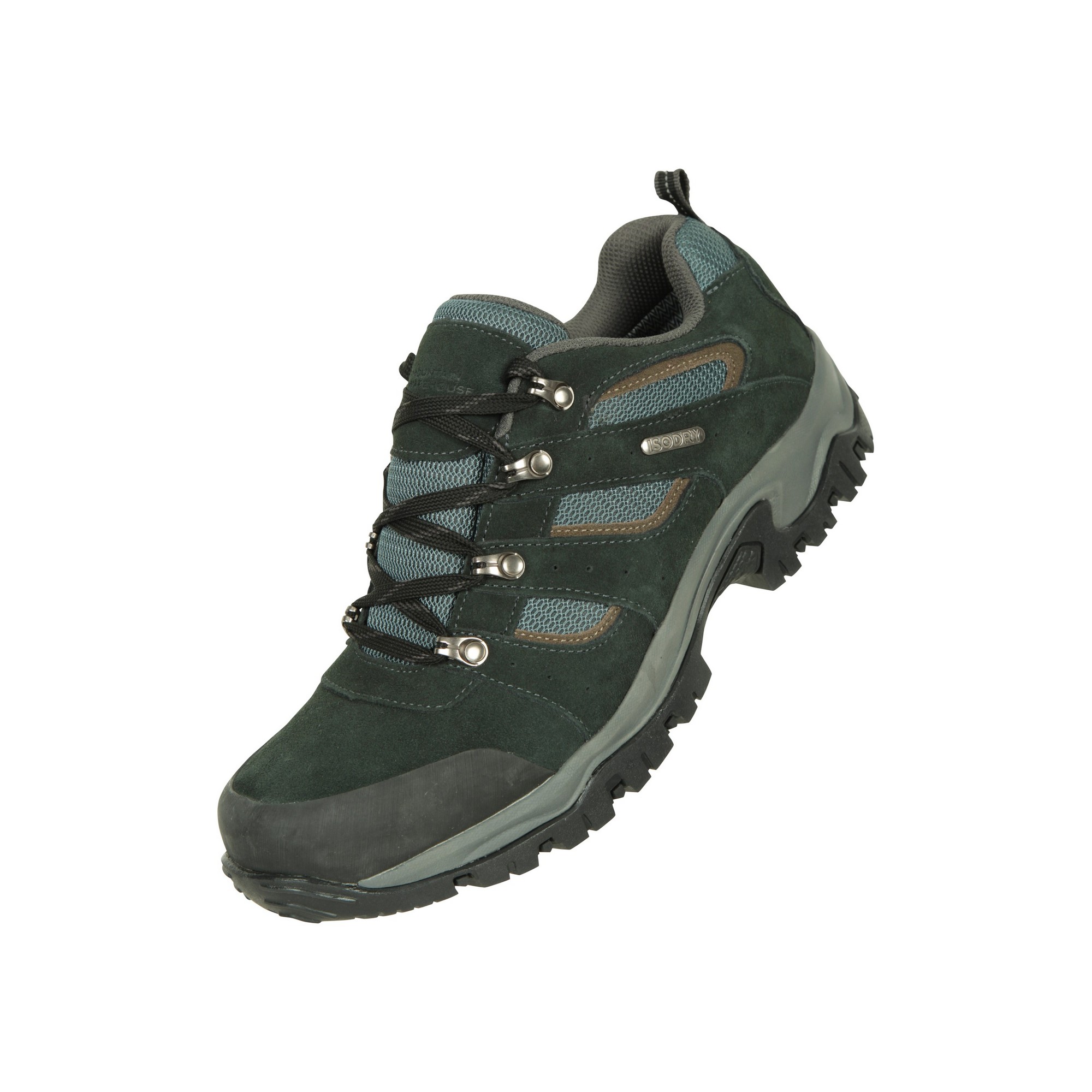 Mountain Warehouse Mens Voyage Suede Waterproof Walking Shoes (Black) - Size UK 12