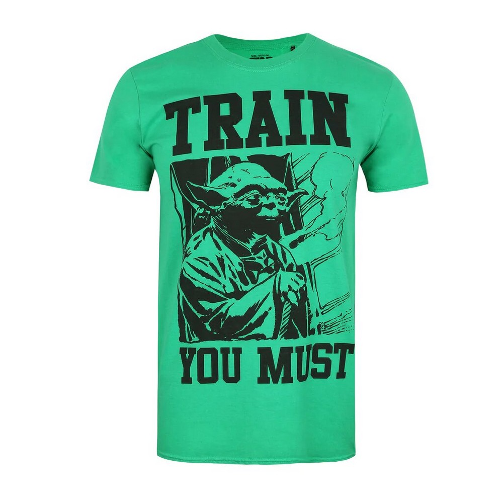 Thumbnail - Star Wars - T-shirt TRAIN YOU MUST - Homme (Vert / Noir)