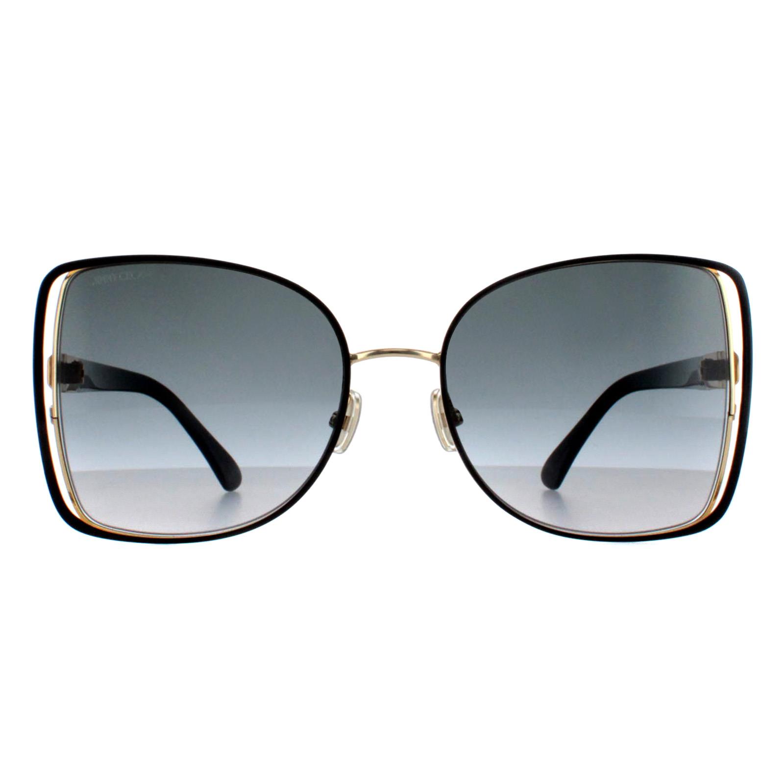 Thumbnail - Jimmy Choo FRIEDA/S 2M2 90 zwart en goud grijs gradiënt zonnebril