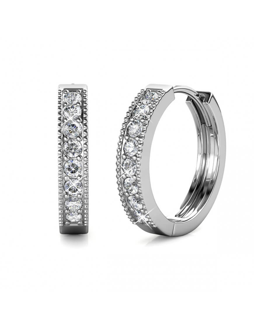 Thumbnail - Eclat Ohrringe - Silber und Kristall