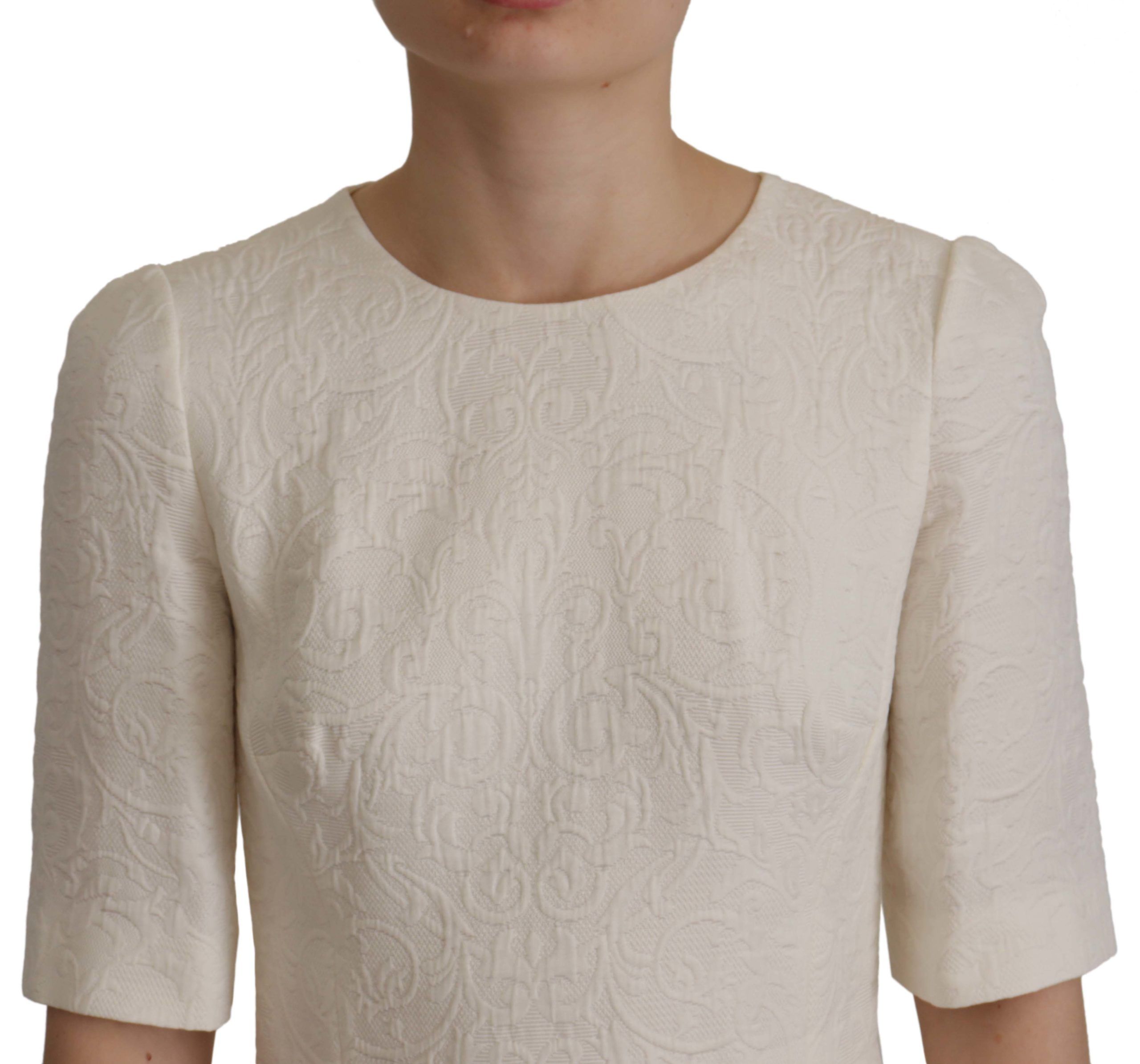 Dolce&Gabbana Jacquard Midi Blommig Klänning i Brokade för Kvinna dam – bild 2