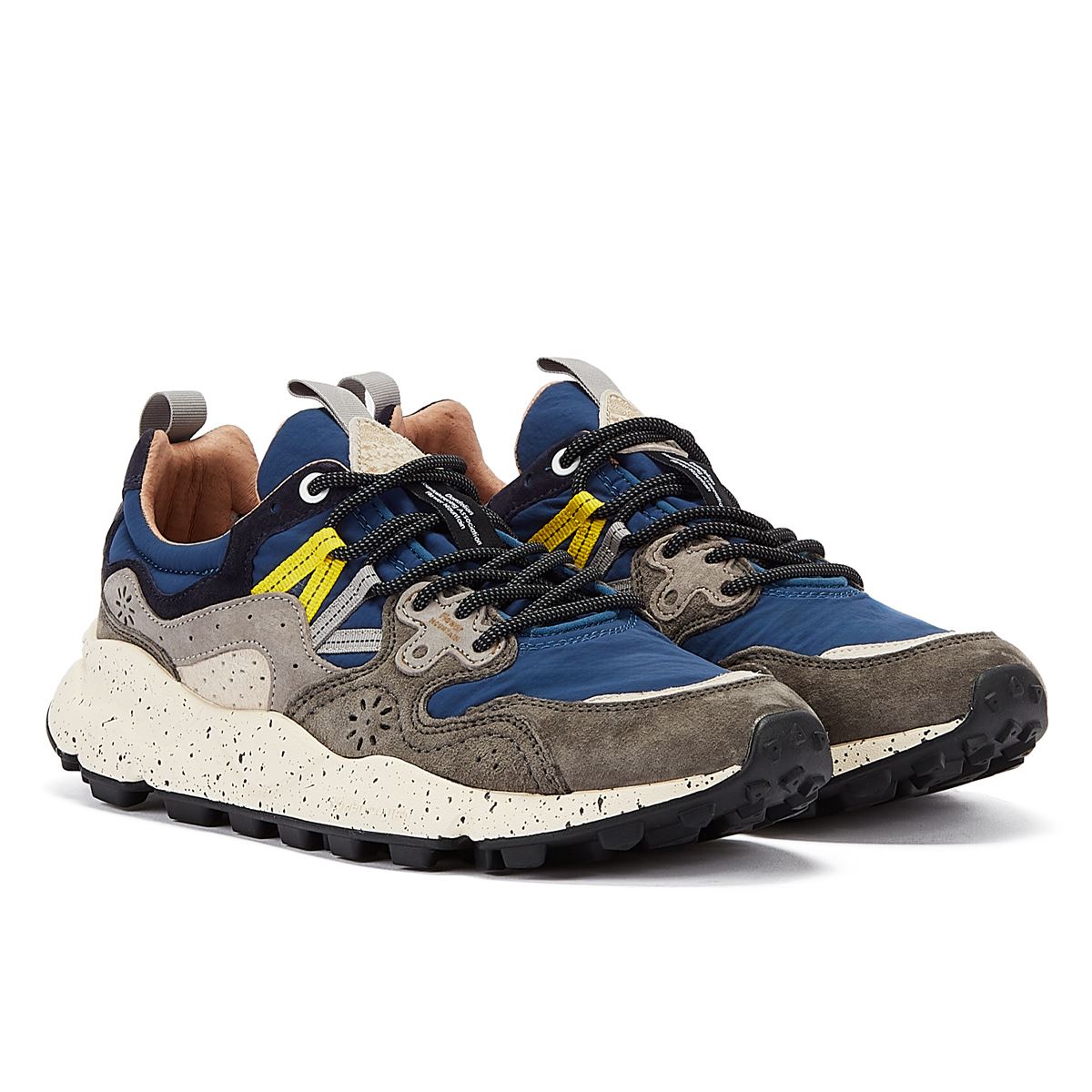 Thumbnail - Flower Mountain Yamano Wildleder Herren Grau/Blau Turnschuhe