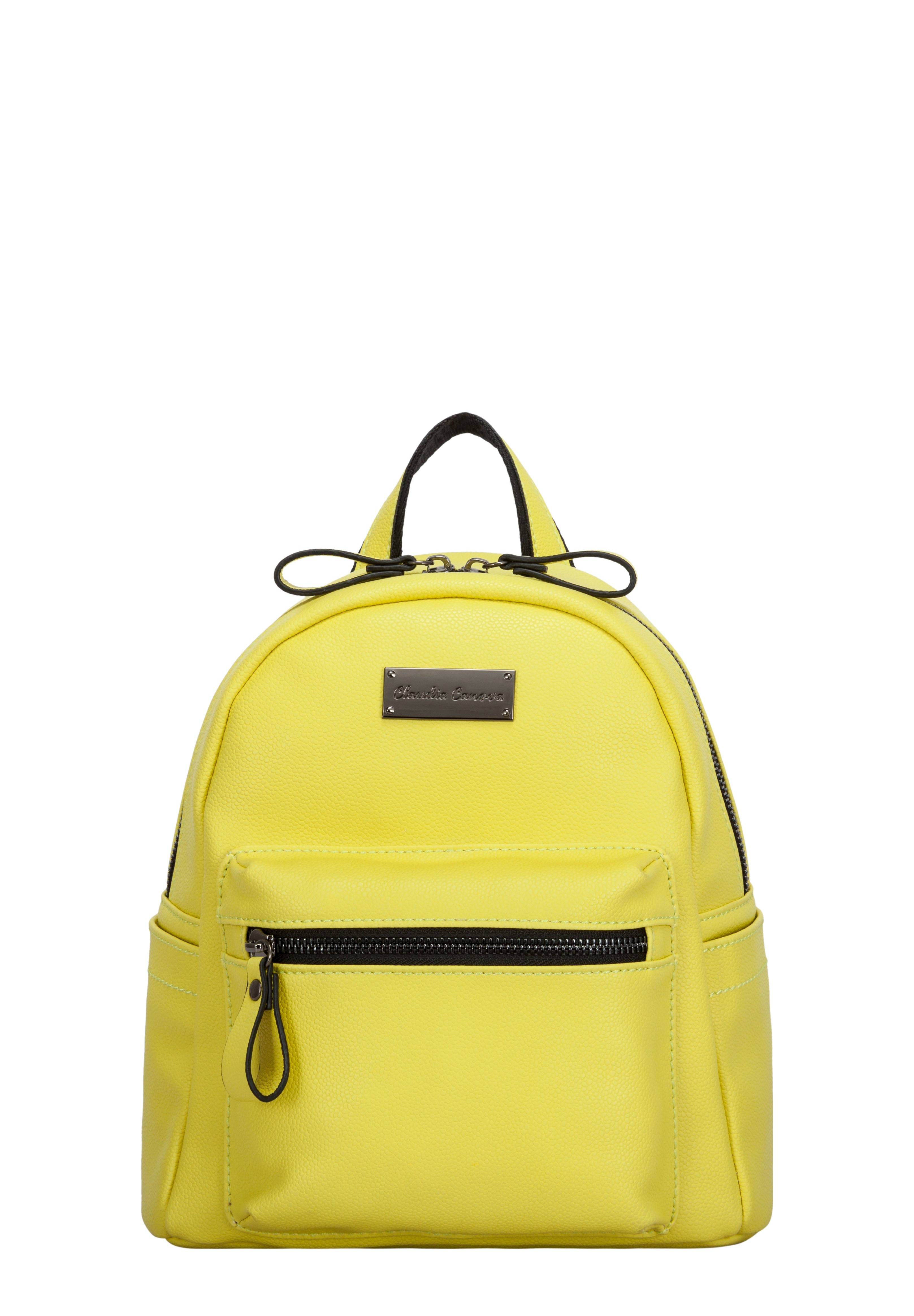 Claudia Canova Womens Anii Mini Zip Pocket Backpack - Lime Green Pu - One Size