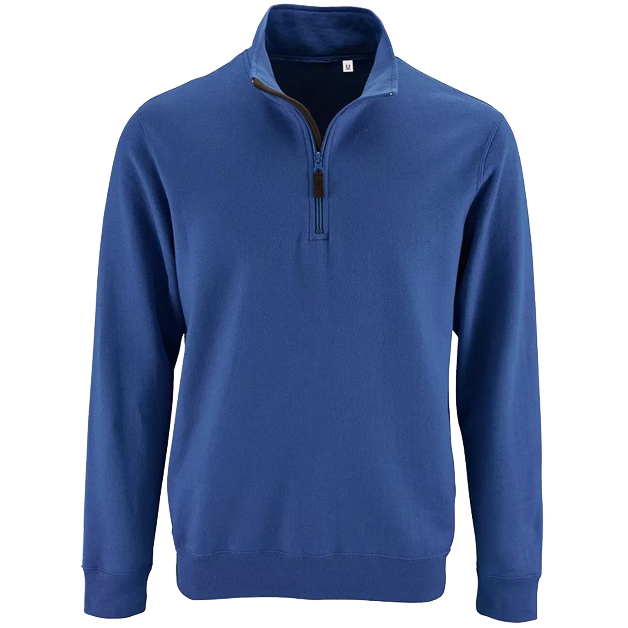 Thumbnail - SOLS Herren Stan Kontrast Zip Neck Sweatshirt (Königsblau)