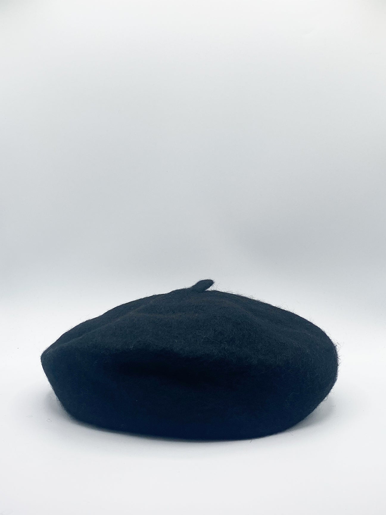 SVNX Womens Plain Felt Beret - Black - One Size