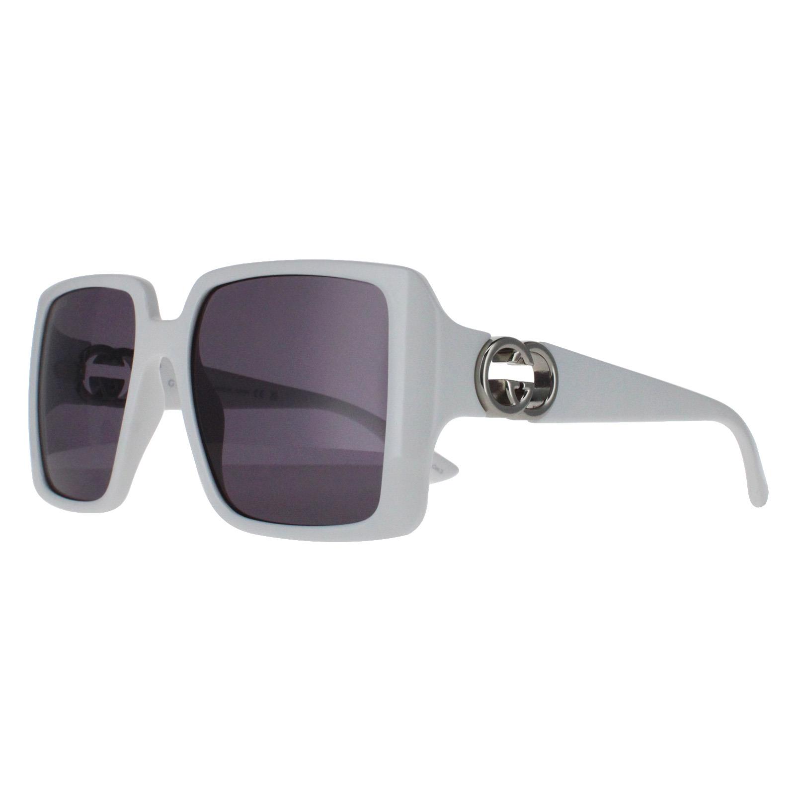 Thumbnail - Gucci Square Womens Weiß mit Silber Dunkelgrau GG1692S