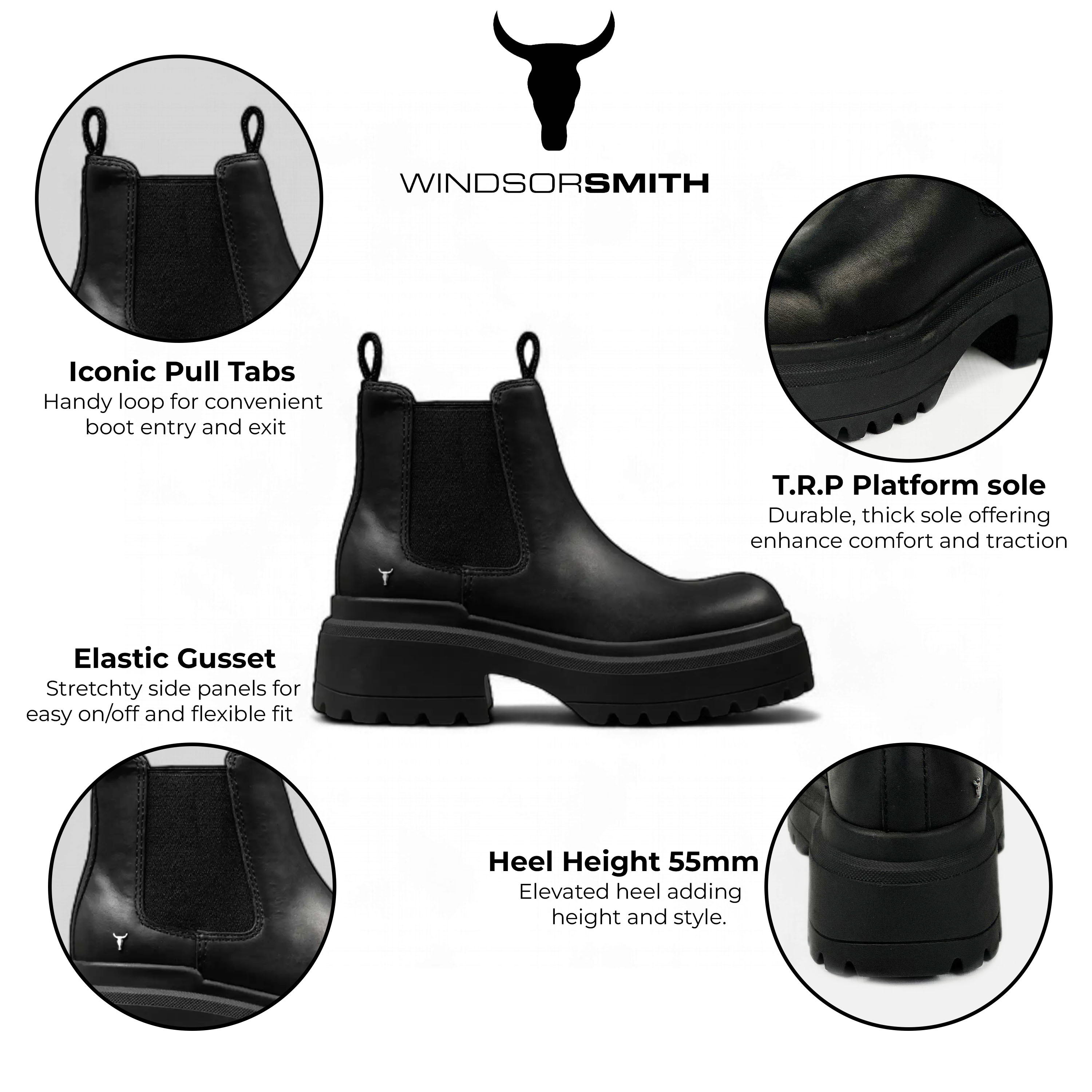 Windsor Smith Chunky Leather Chelsea Boots Dopamine dam – bild 2