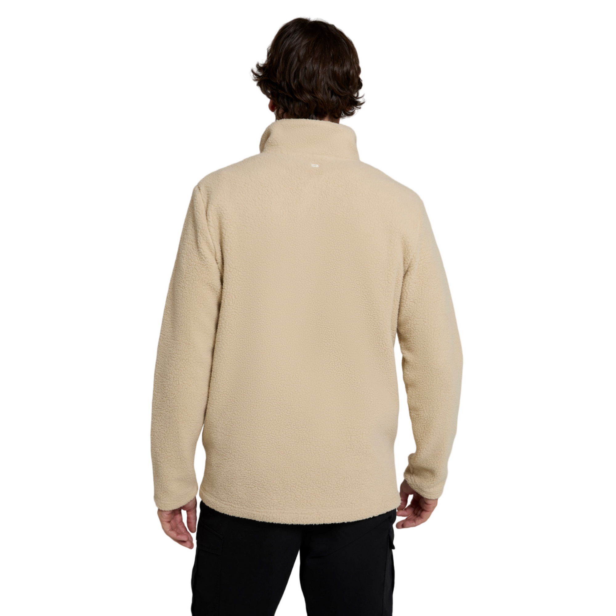 Mountain Warehou Mens Ted Borg Half Zip Fleece Top (Beige) tröjor herr – bild 2