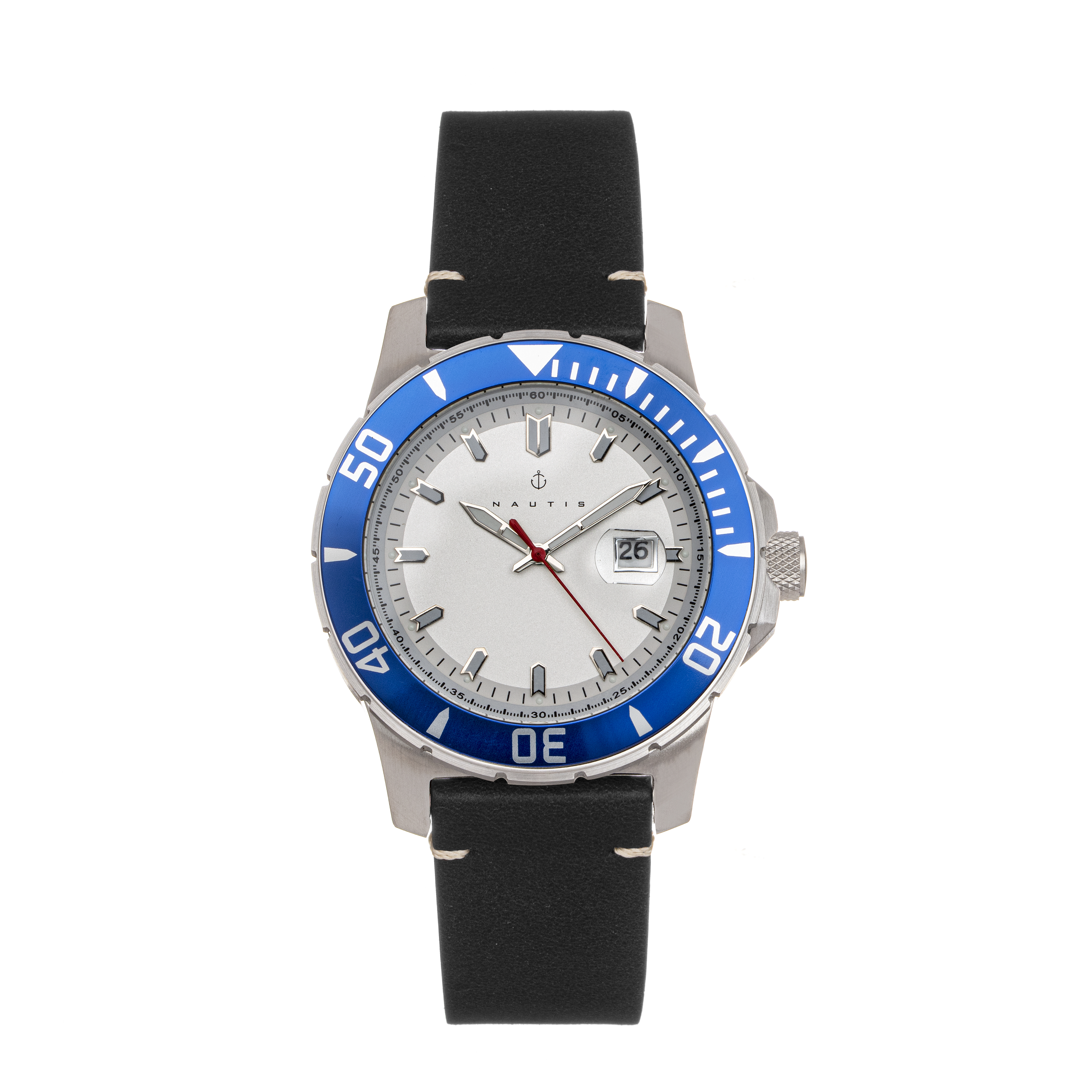 Thumbnail - Montre Nautis Dive Pro 200 avec bracelet en cuir et date