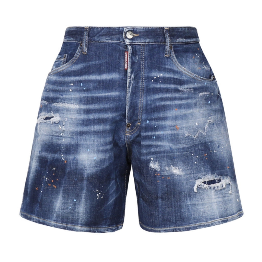 Thumbnail - Dsquared2 Boxer-Fit-Jeansshorts in Blau