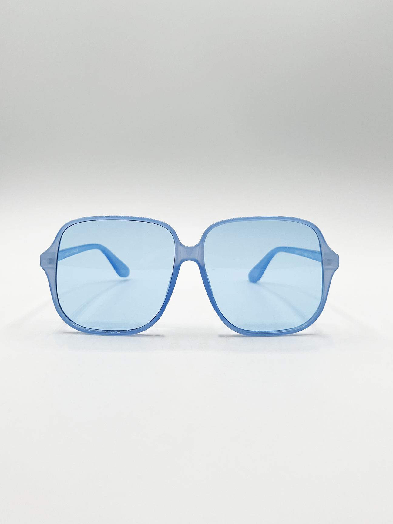 SVNX Womens Oversized Lightweight Square Frame Sunglasses in Blue - One Size