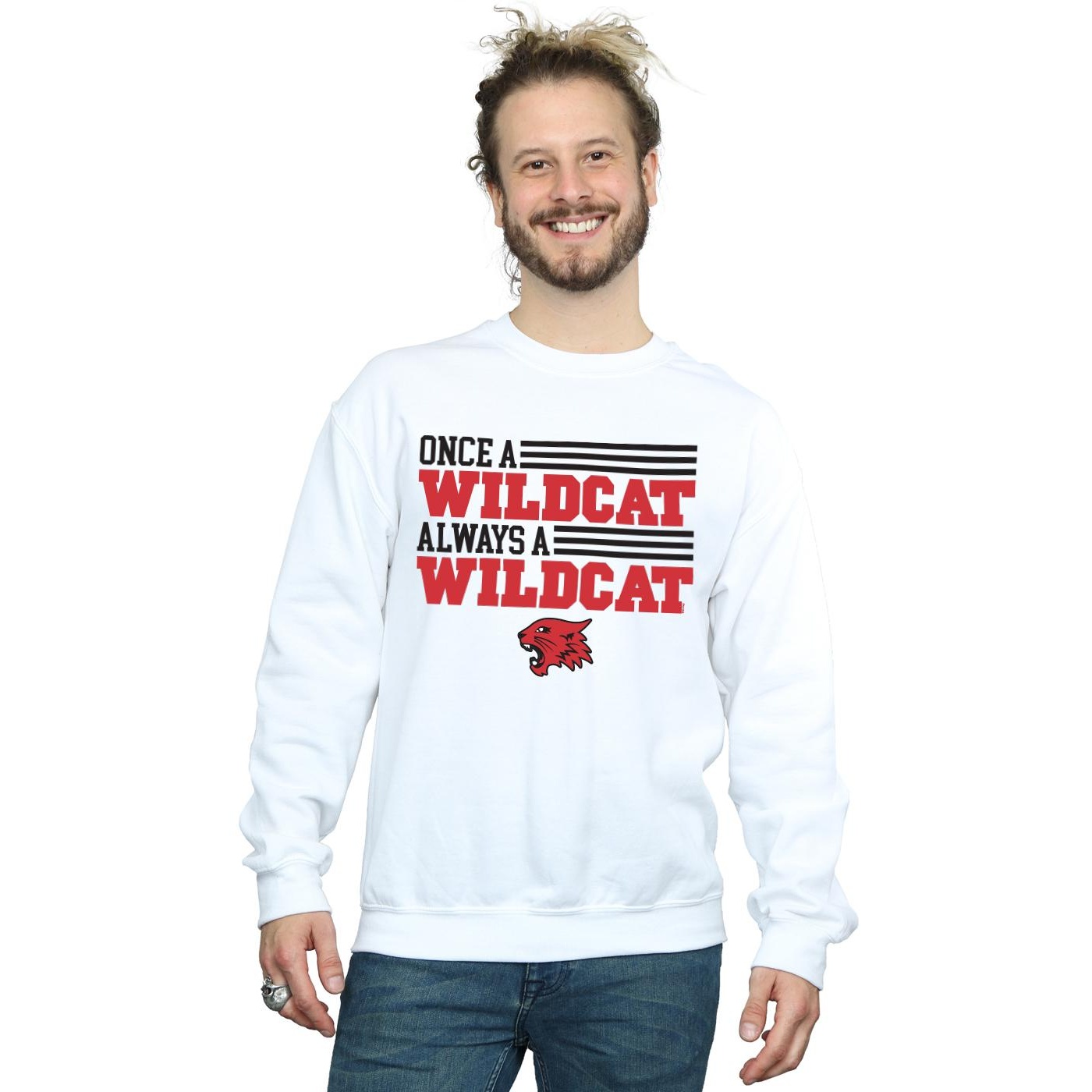 Disney Mens High School Musical The Musical Once A Wildcat Sweatshirt (White) herr – bild 2