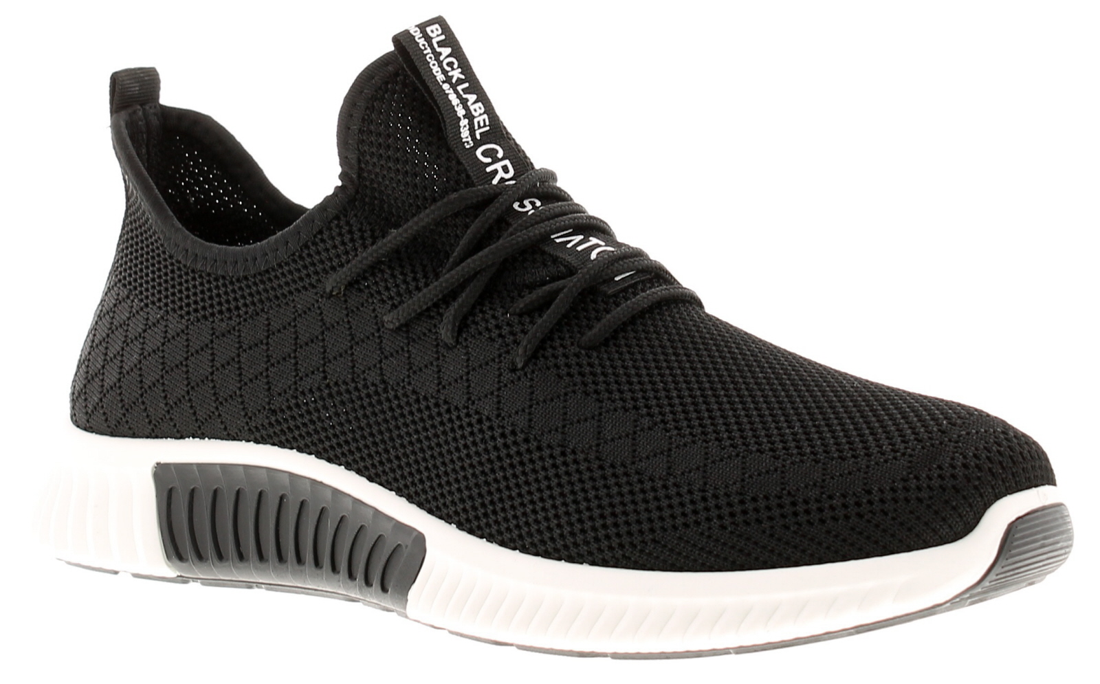 Crosshatch rideout heren sneakers zwart