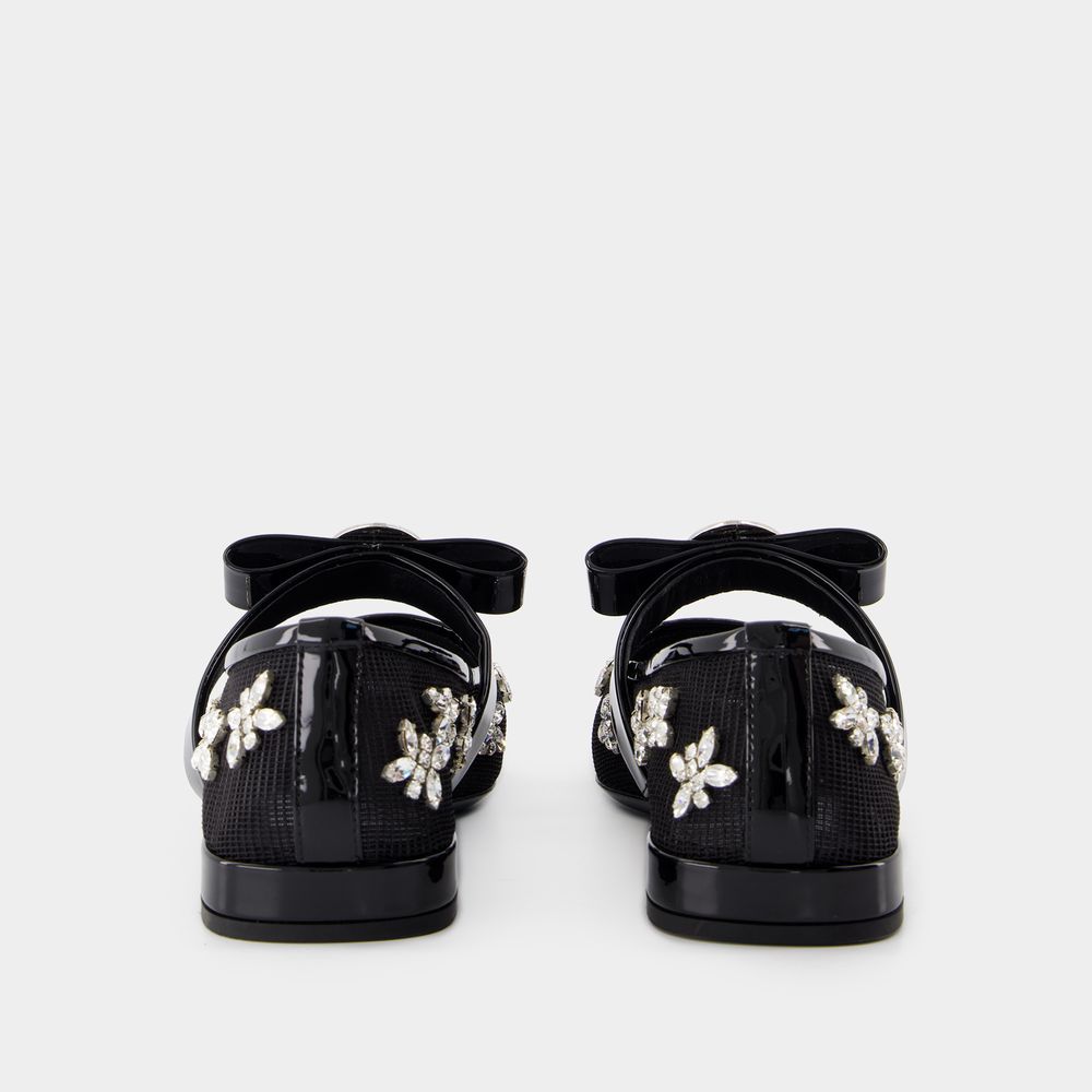 Versace Gianni Ribbon Platta Skor Läder dam – bild 2