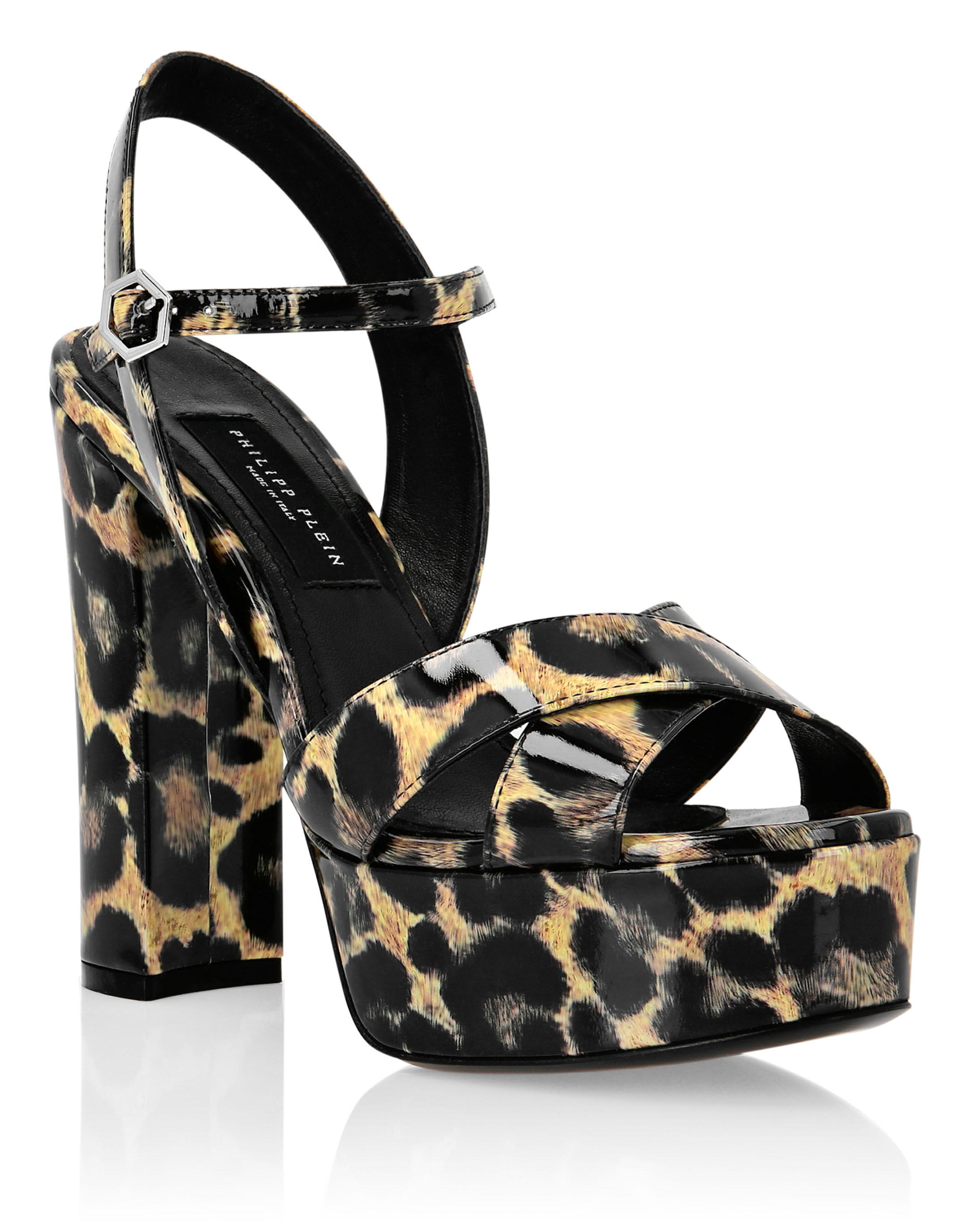 Philipp Plein Sandaler Höga Klackar Leopard