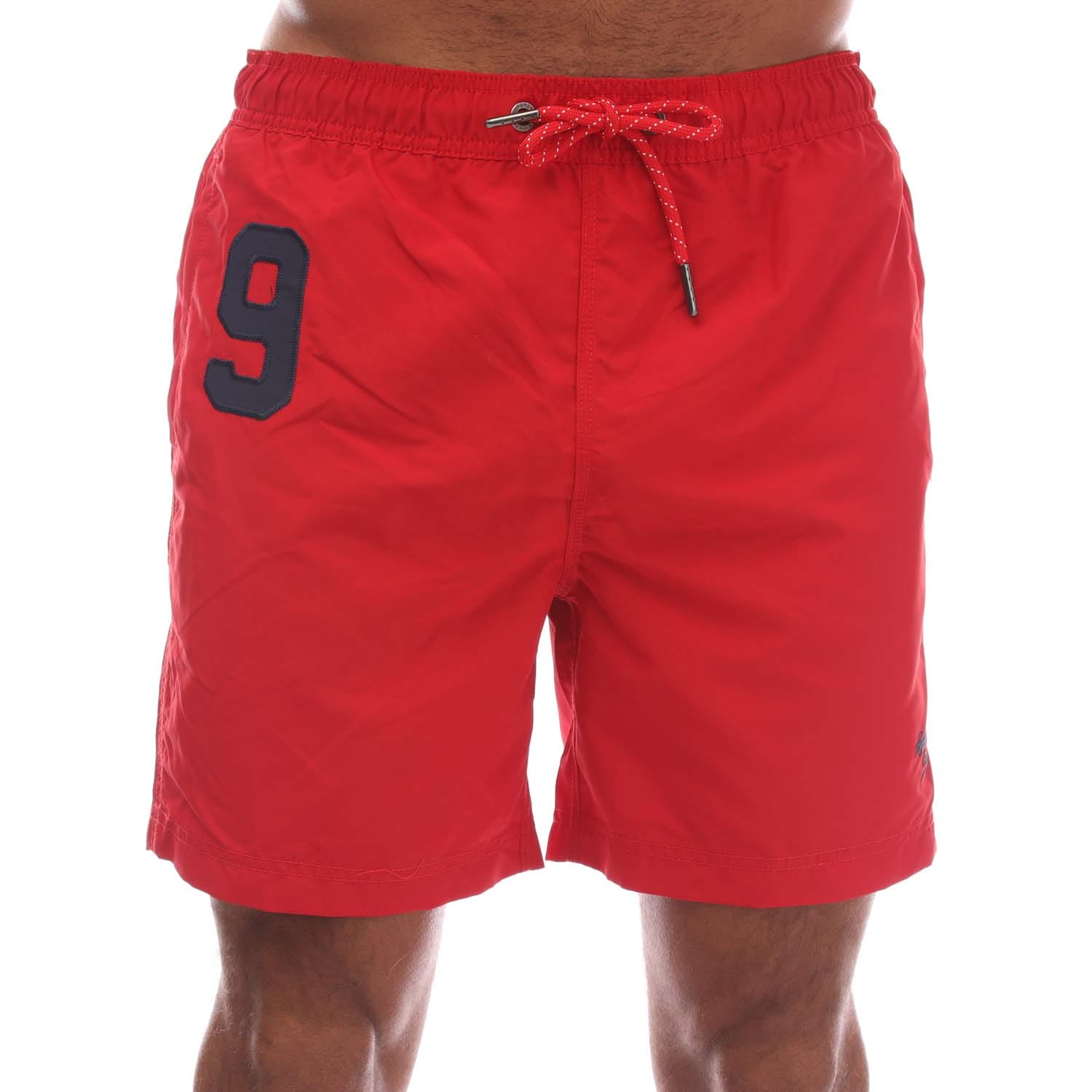 Herren Superdry Vintage Polo Badekurzshorts in Rot