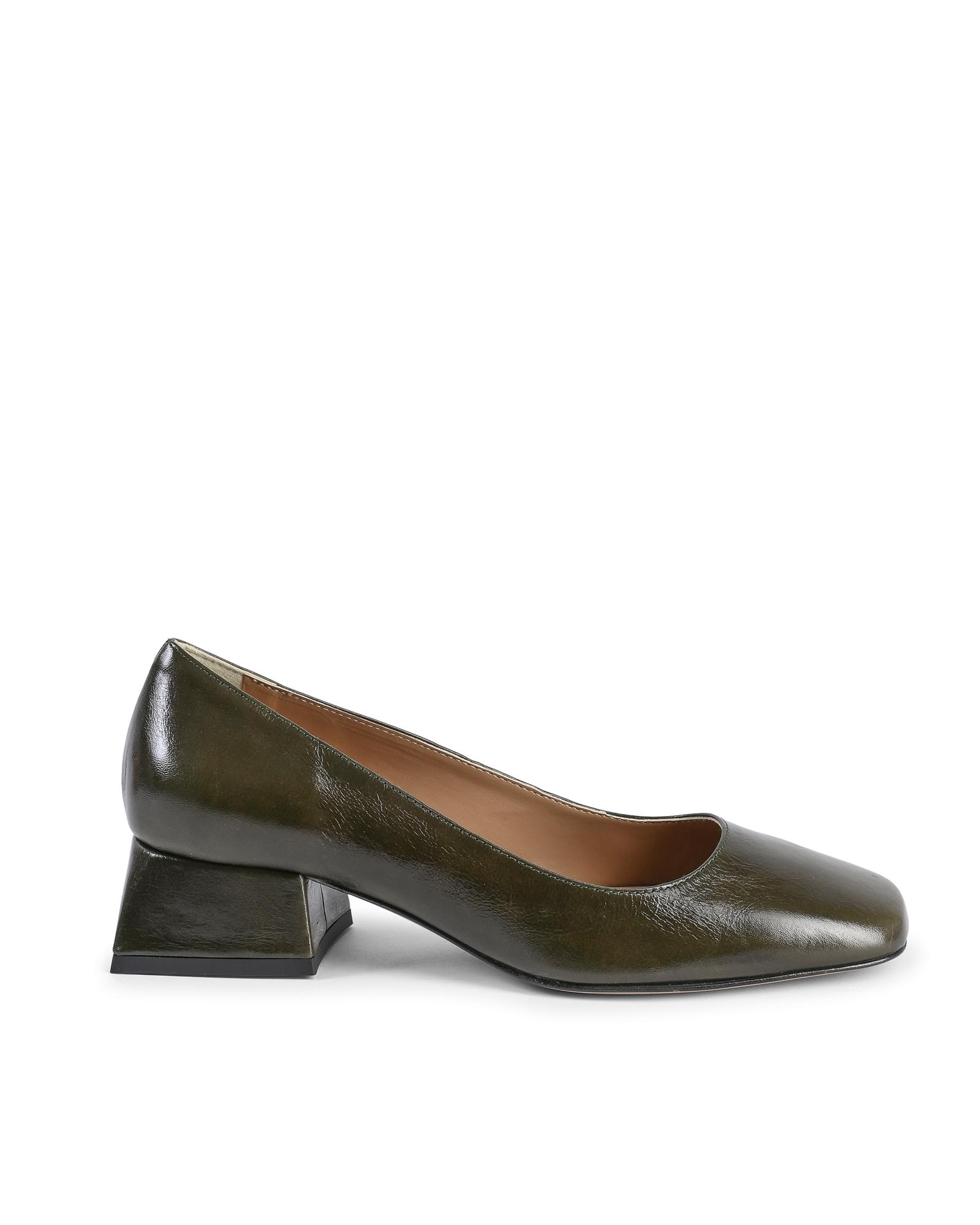 Thumbnail - Leder Ballerinas mit Absatz