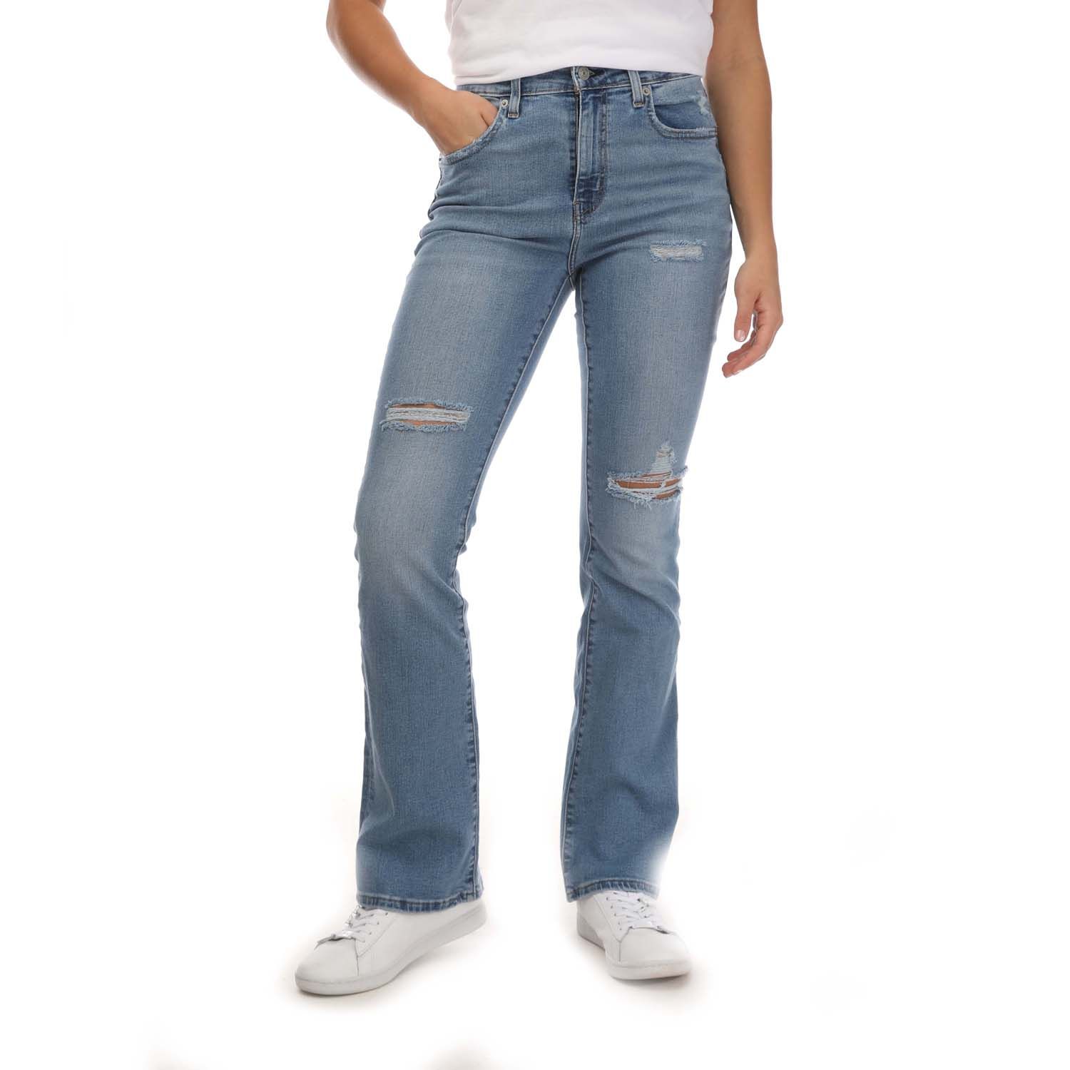 Levi's Womens Levis 501 Crop Jeans in Denim - Blue Cotton - Size 26W/30L