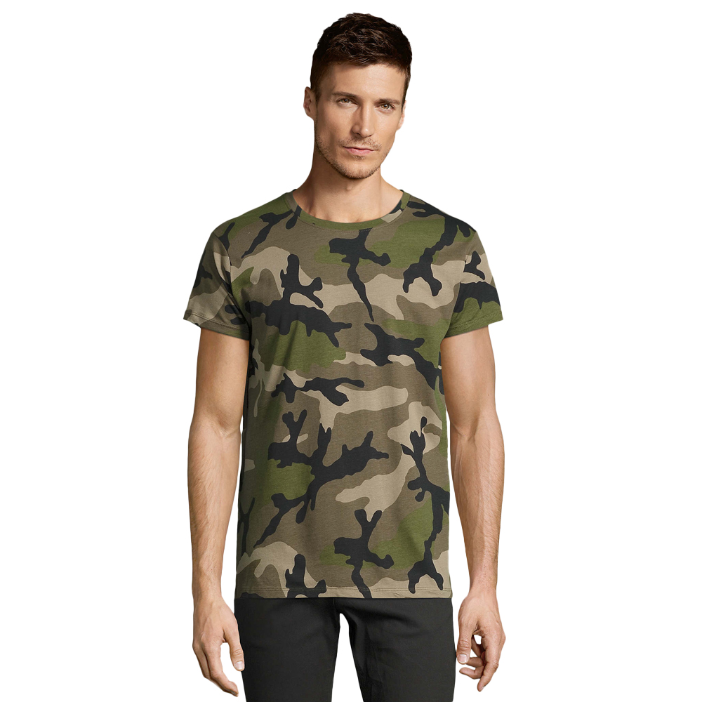 Camo T-Shirt för män (Grön)