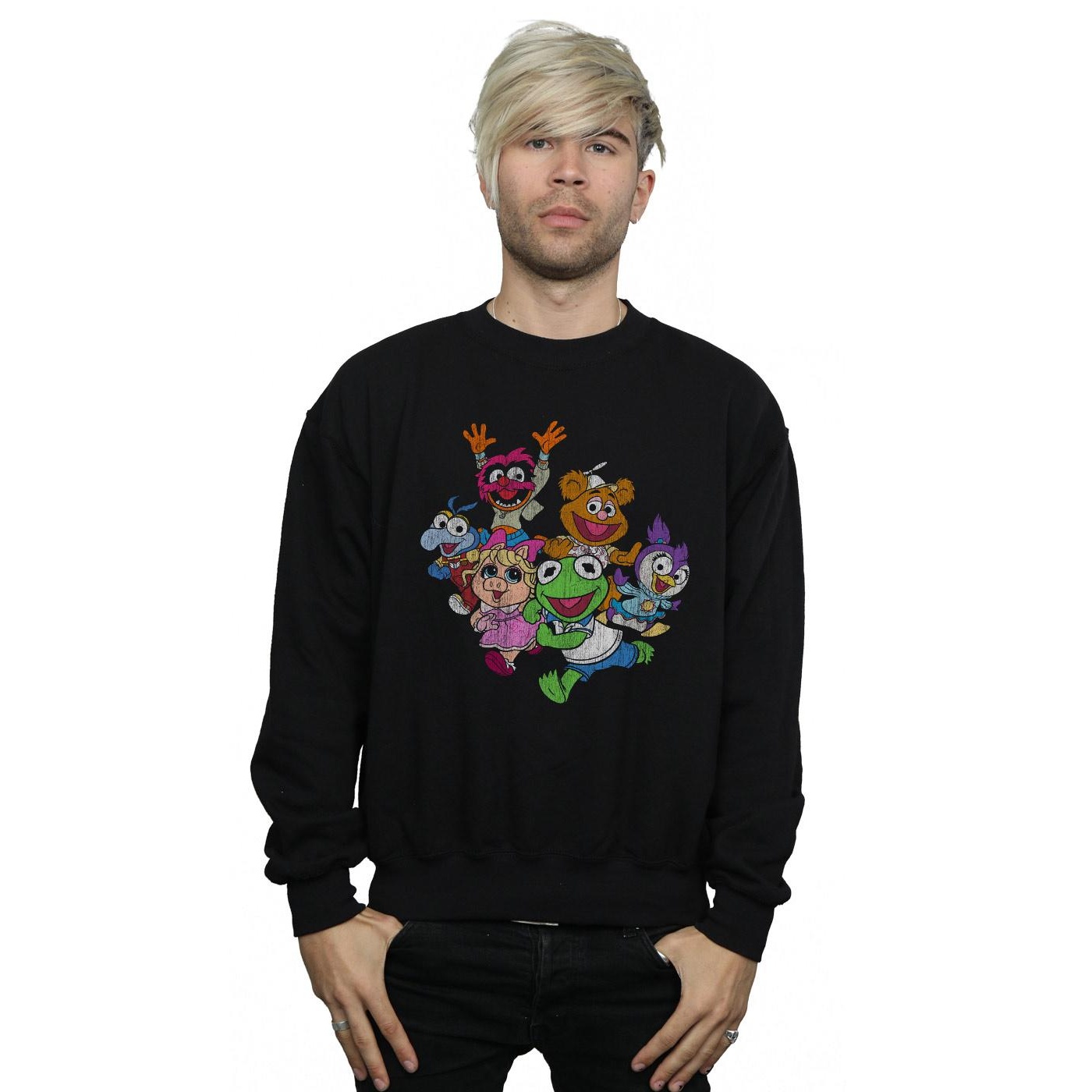 Disney Mens The Muppets Muppet Babies Colour Group Sweatshirt (Black) herr – bild 2
