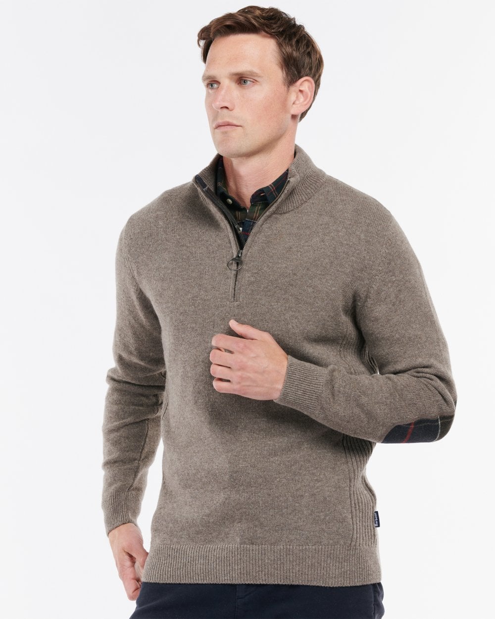 Barbour Holden Mens Half Zip - Khaki - Size X-Large