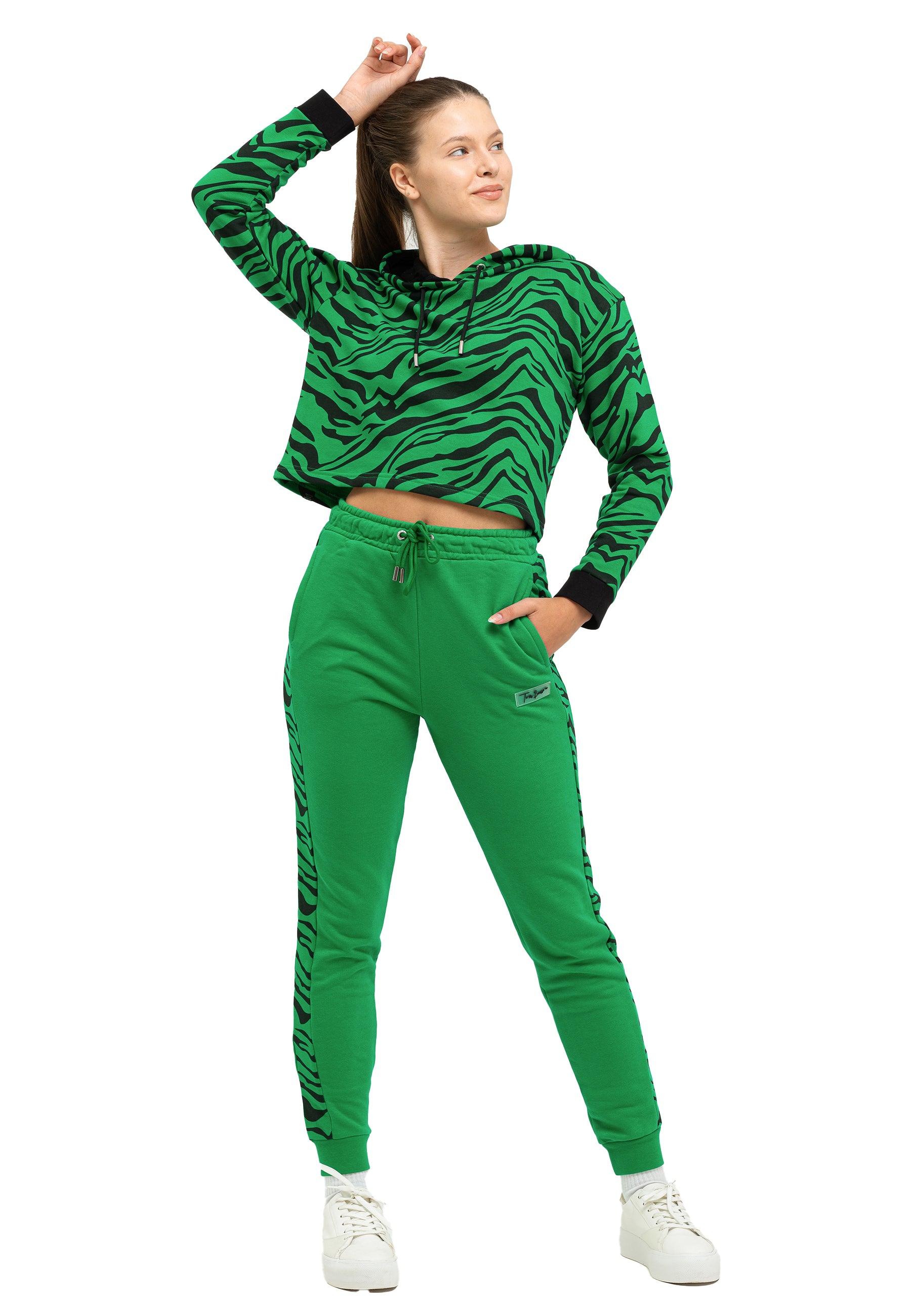 Thumbnail - Tom Barron Damen Stylischer Zebra-Trainingsanzug-Set