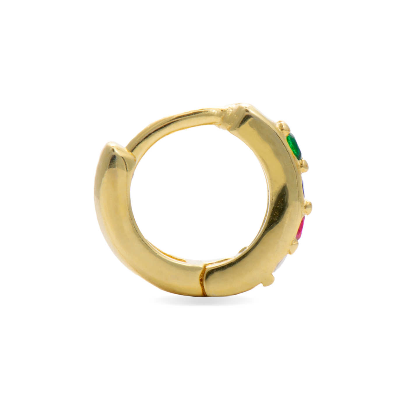 Luxenter Zule Örhängen Sterling Silver 925 och flerfärgade zirkoner 18kt gult dam – bild 2