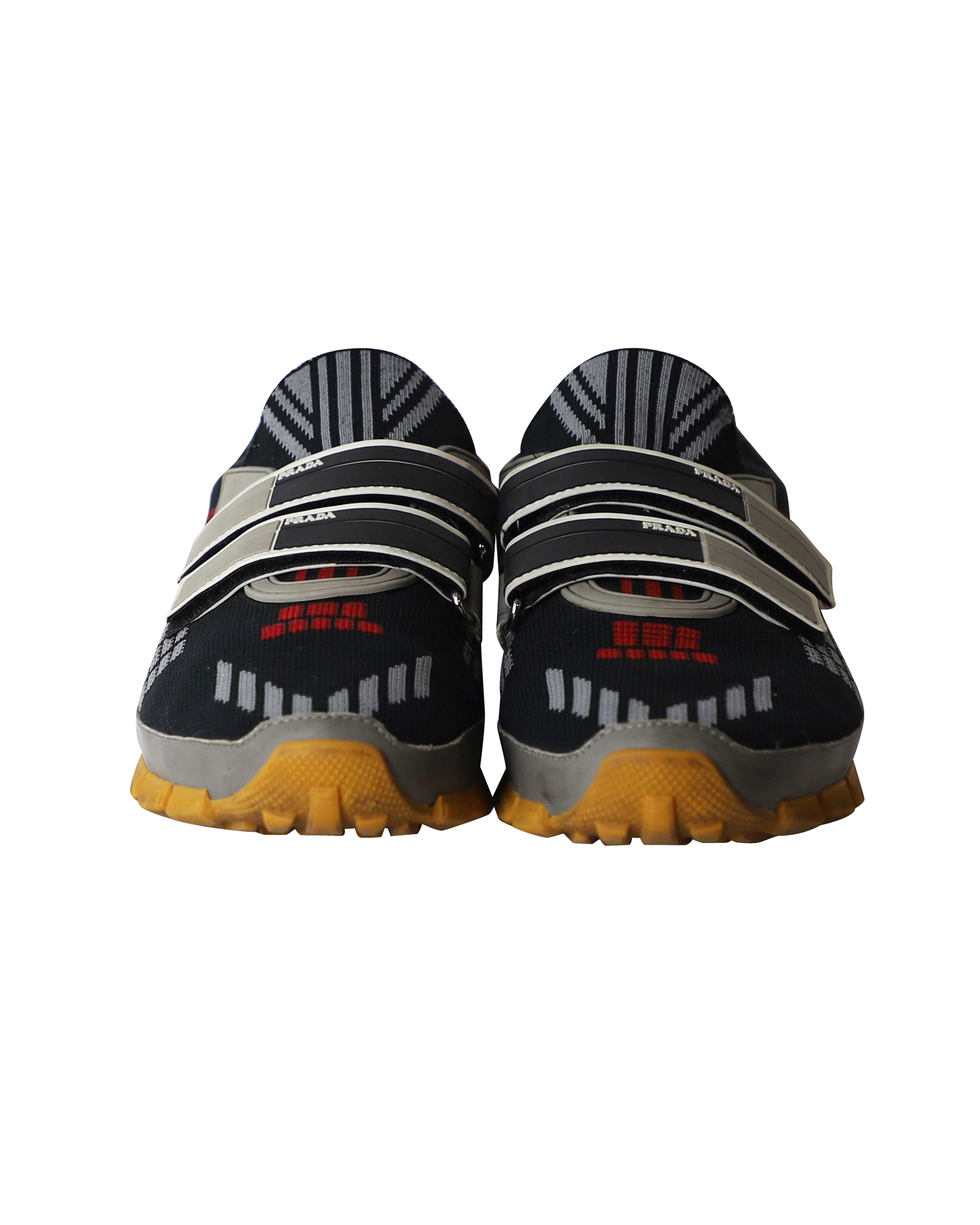 Prada Pre-owned Prada Cross Section Sneakers i flerfärgad stickad_REFERENCE herr – bild 2
