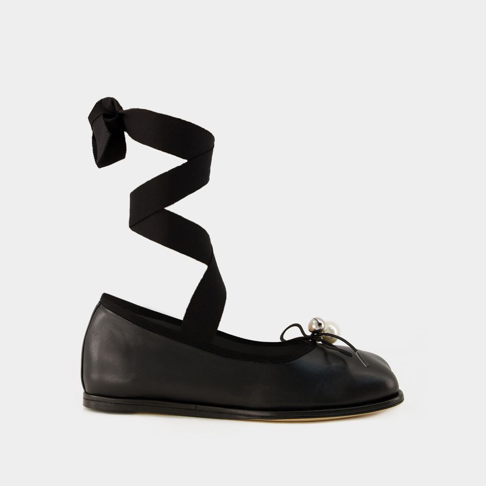 Thumbnail - Heart Toe Ballerinas - Simone Rocha - Leder - Schwarz